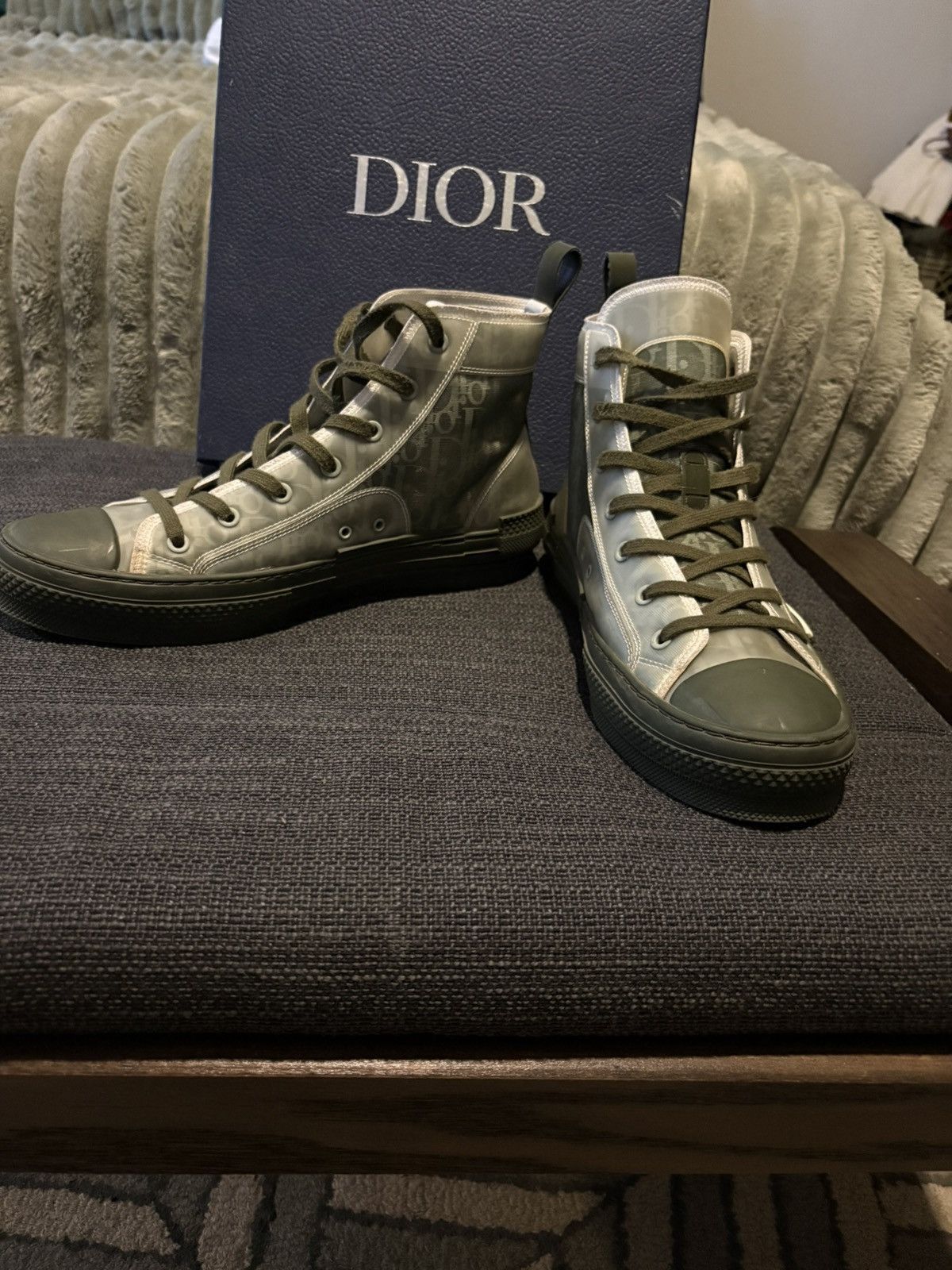 Dior Dior B23 Olive Oblique Canvas Size US 11 / EU 44 - 2 Thumbnail