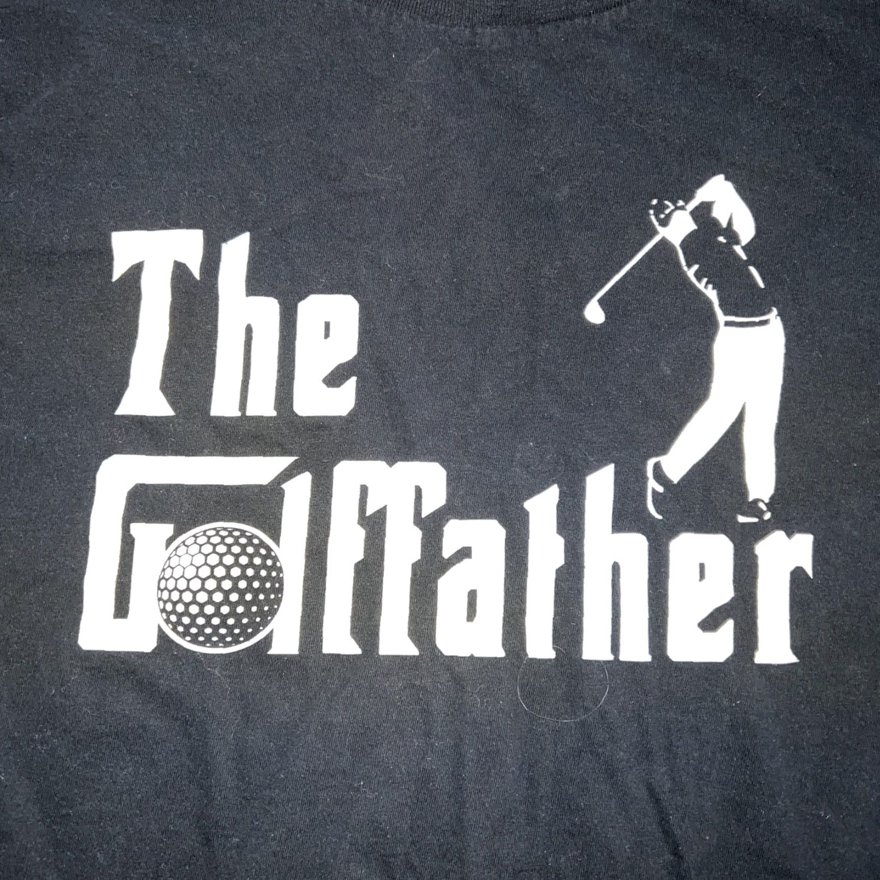 Vintage Panoware The GolfFather Black T-Shirt Mens L Size US L / EU 52-54 / 3 - 2 Thumbnail