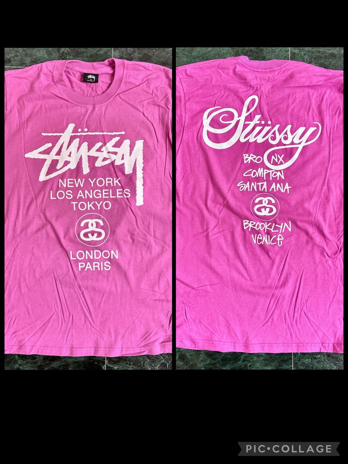 Stussy NEW STUSSY WORLD TOUR STREETWEAR TSHIRT BERRY PURPLE M TOKYO Size US M / EU 48-50 / 2 - 8 Thumbnail
