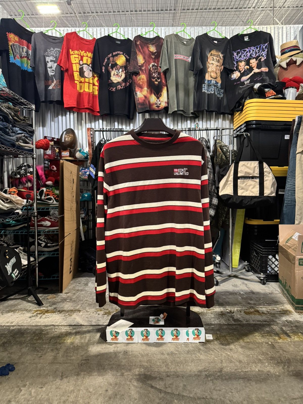 Ecko Unltd. × Vintage Y2K Vintage Striped Ecko Longsleeve Tee XXL Size US XXL / EU 58 / 5 - 1 Thumbnail