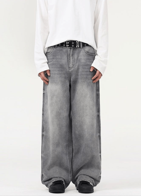 Japanese Brand × Vintage American high street distressed loose straight baggy jeans Size US 32 / EU 48 - 1 Thumbnail