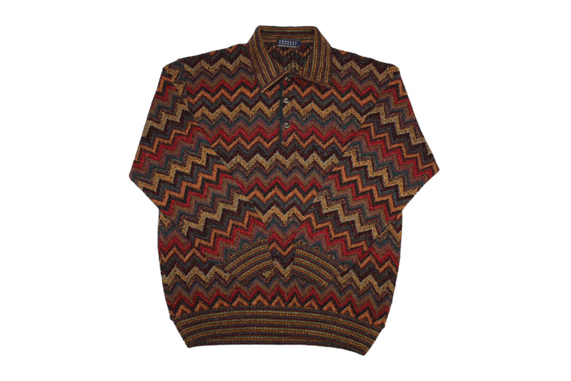 image of Italian Designers x Missoni VTG Umberto Vallati Coloured Intarsia Knit Sweater, Men's (Size Medium)