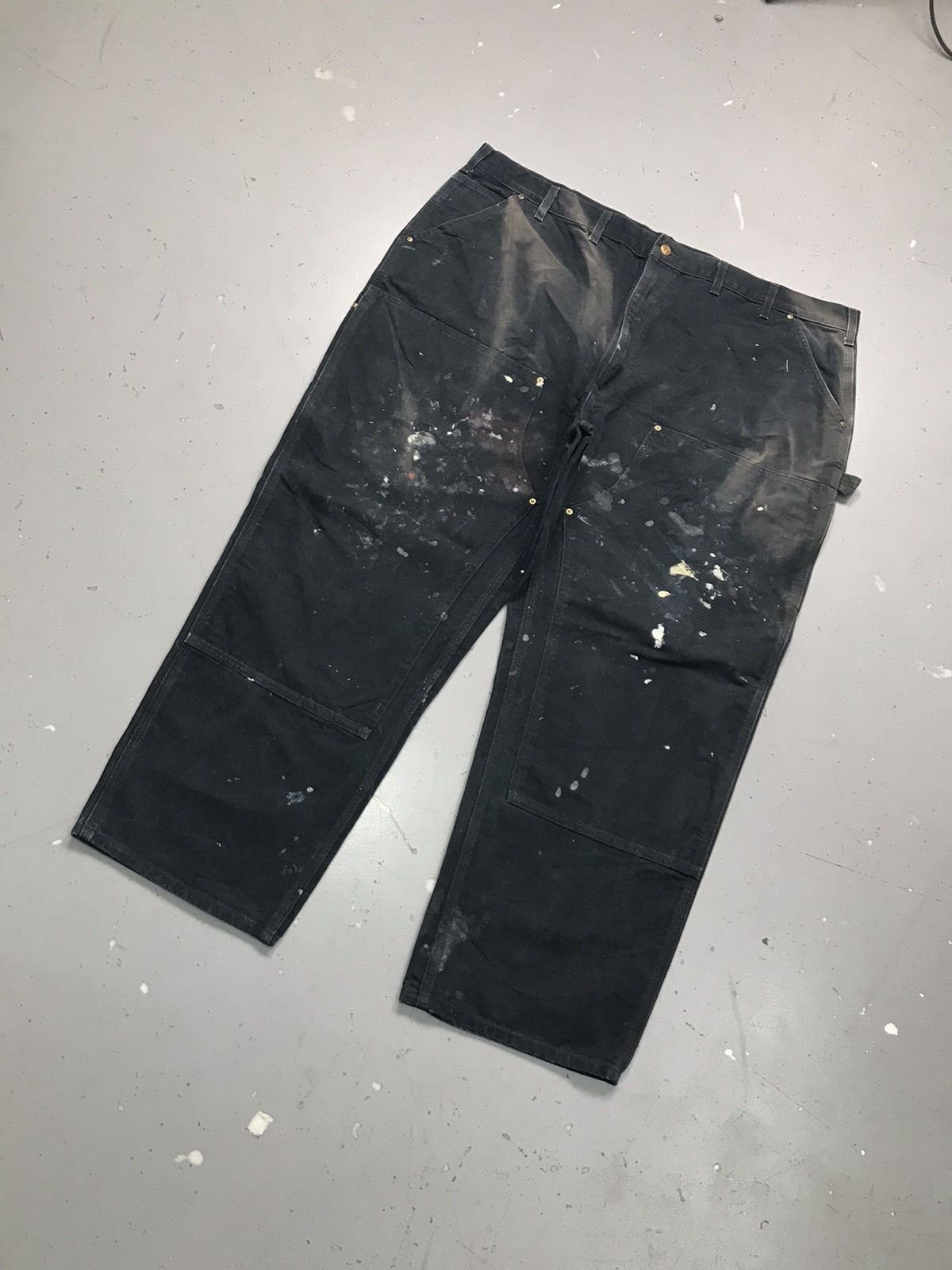 Carhartt Vintage Carhartt B01BLK double knee painted dusty denim48x29 Size US 44 / EU 60 - 3 Thumbnail