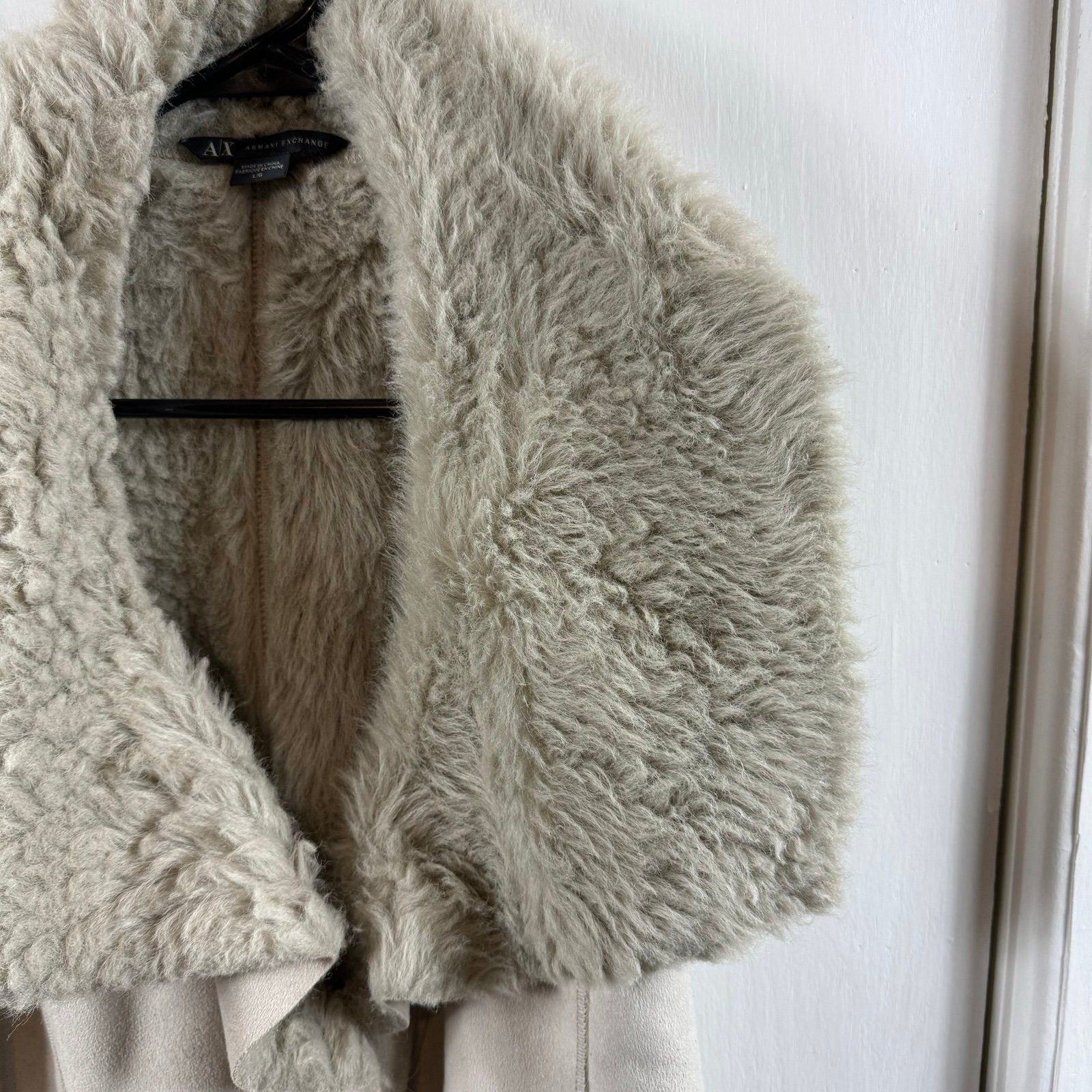 Armani Exchange Armani Exchange faux fur and suede cream vest. Belt. Size Size L / US 10 / IT 46 - 3 Thumbnail