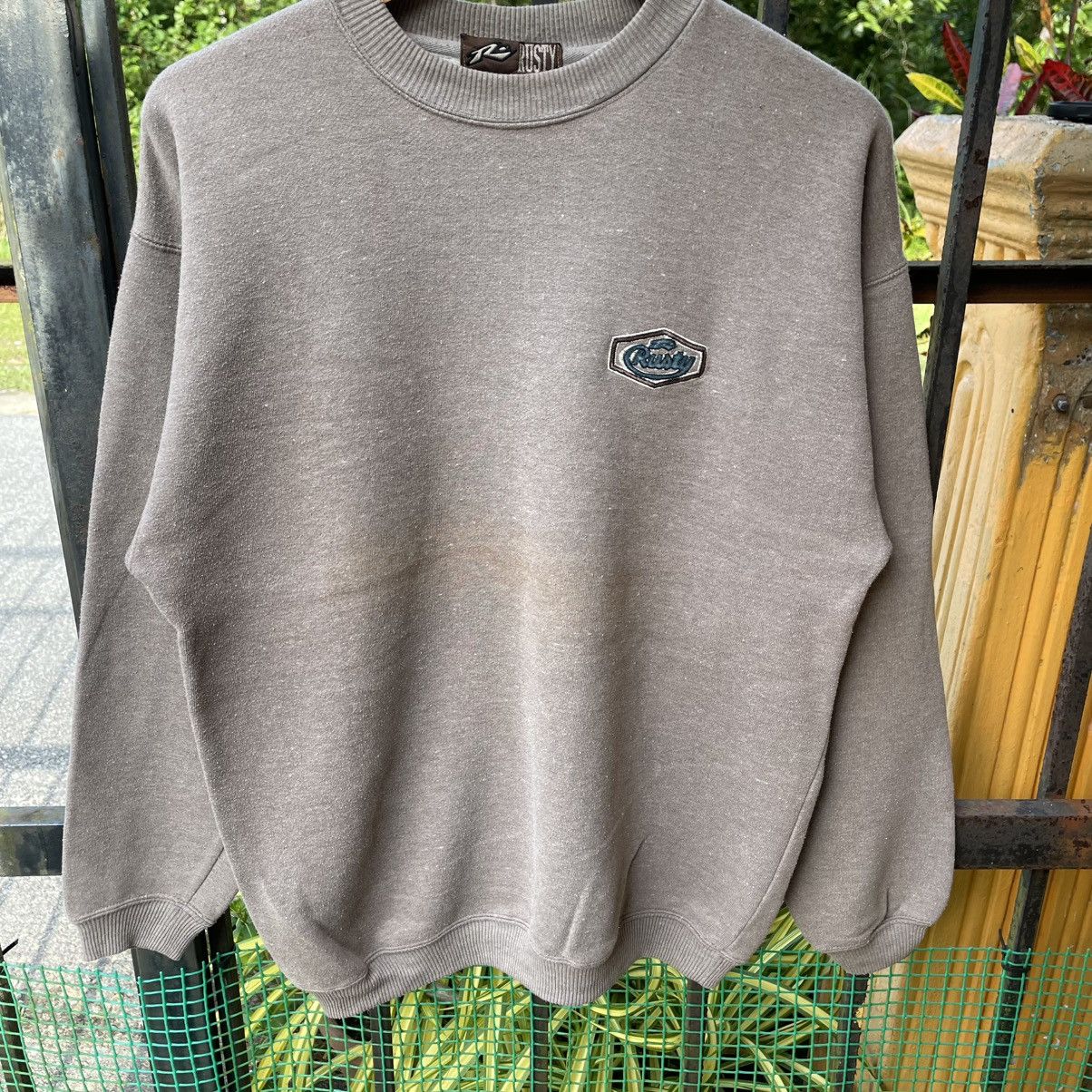 Rusty 🔥Vintage 90s Rusty Mini Logo Surf Skate Sweatshirts Size US M / EU 48-50 / 2 - 4 Thumbnail