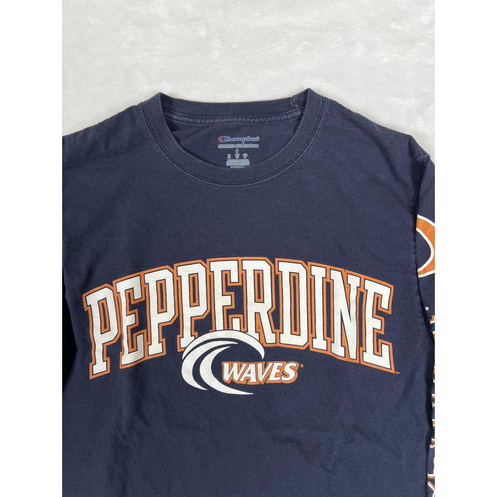 Champion Vintage Pepperdine Waves Long Sleeve Shirt Size Small Navy B Size US S / EU 44-46 / 1 - 4 Thumbnail