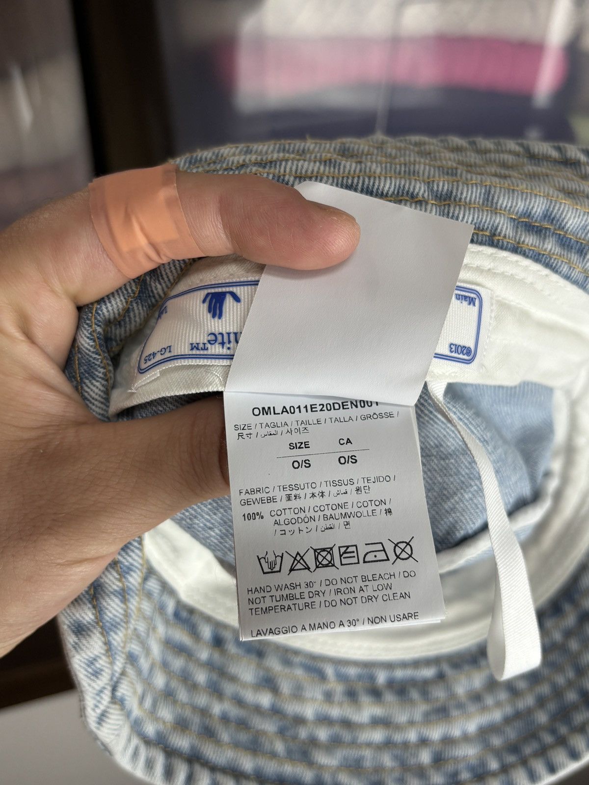Off-White Off-White Blue Denim Bucket Hat Size ONE SIZE - 9 Thumbnail