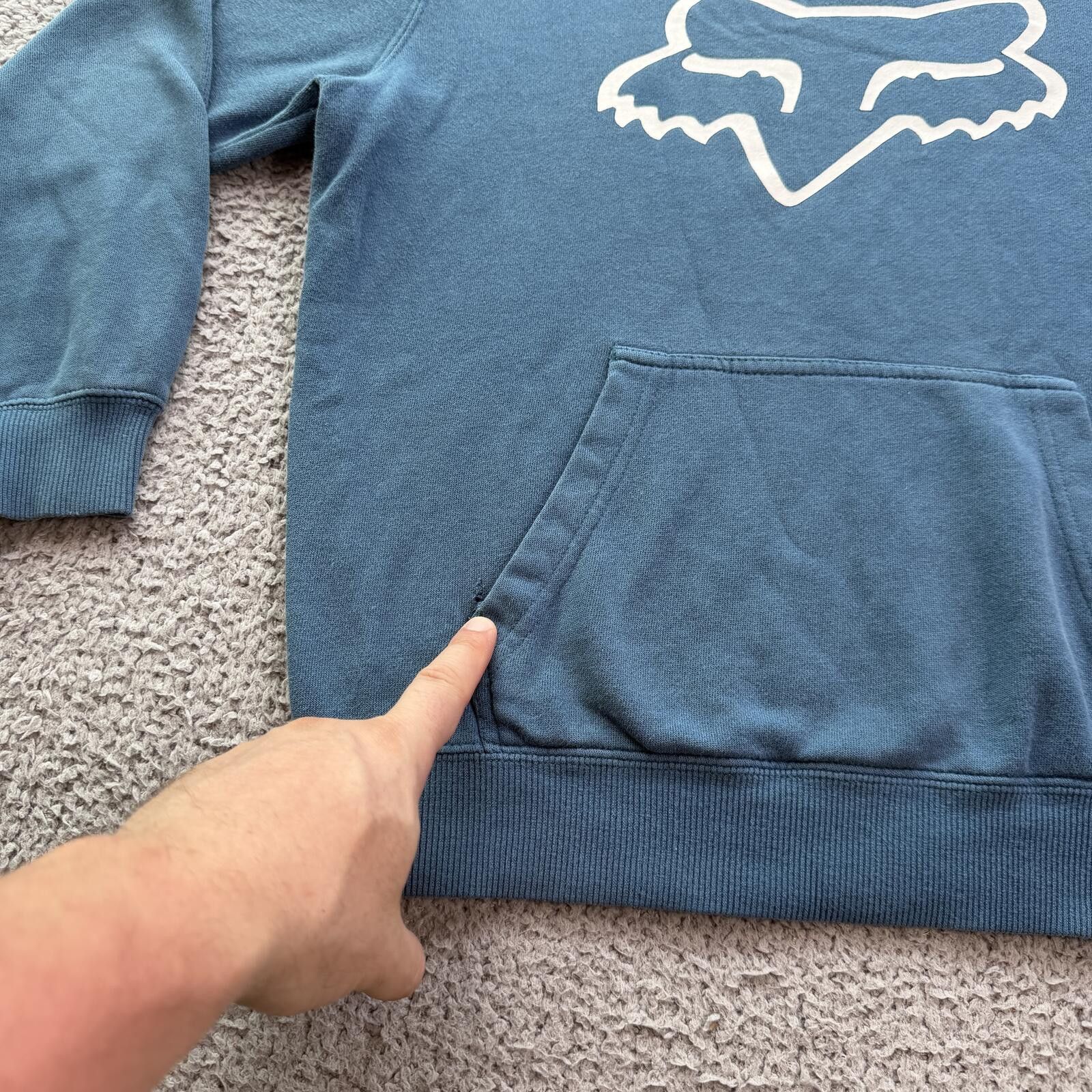 Fox Racing Fox Racing Hoodie Youth L Blue Big Pullover Y2K Sweatshirt Size US L / EU 52-54 / 3 - 6 Thumbnail