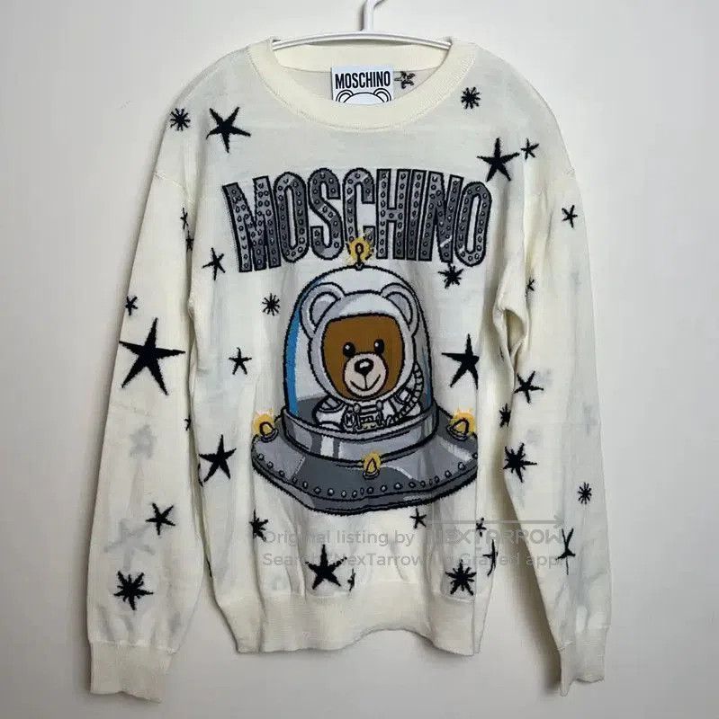 Moschino Moschino Women's White Silk Sweater . Size M / US 6-8 / IT 42-44 - 1 Thumbnail