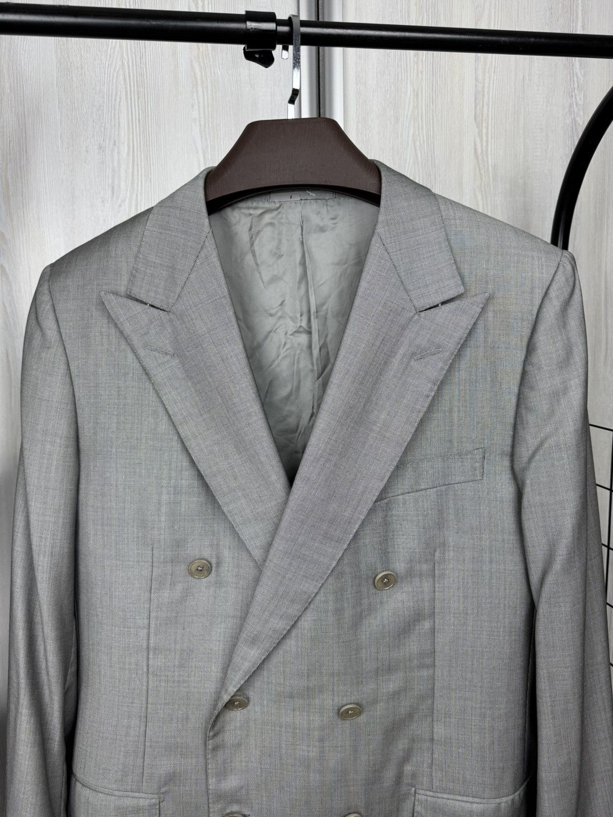 Ermenegildo Zegna Ermenegildo Zegna Trofeo silk double breasted blazer coat Size 42R - 3 Thumbnail