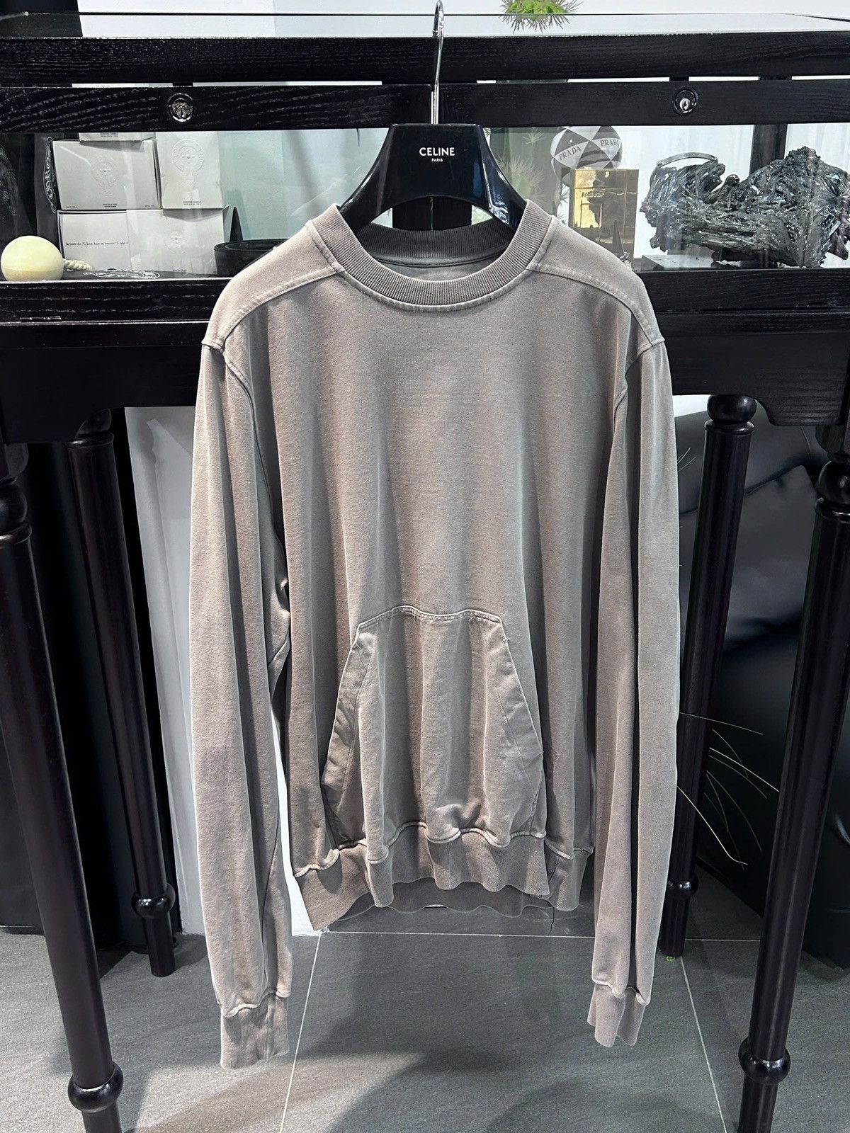 Rick Owens Drkshdw Rick Owens Drkshdw Pouch-Pocket Crewneck Sweatshirt Size US S / EU 44-46 / 1 - 1 Thumbnail