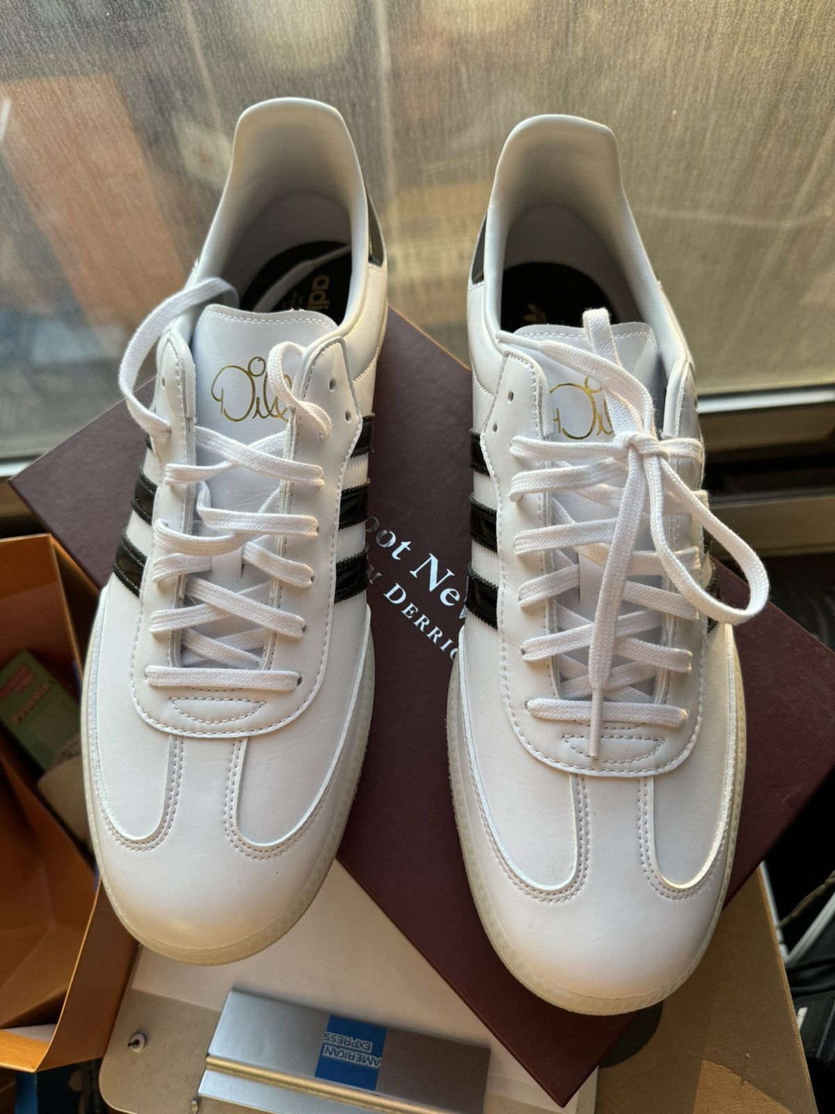 Adidas Patent Sambas Size US 13 / EU 46 - 3 Thumbnail