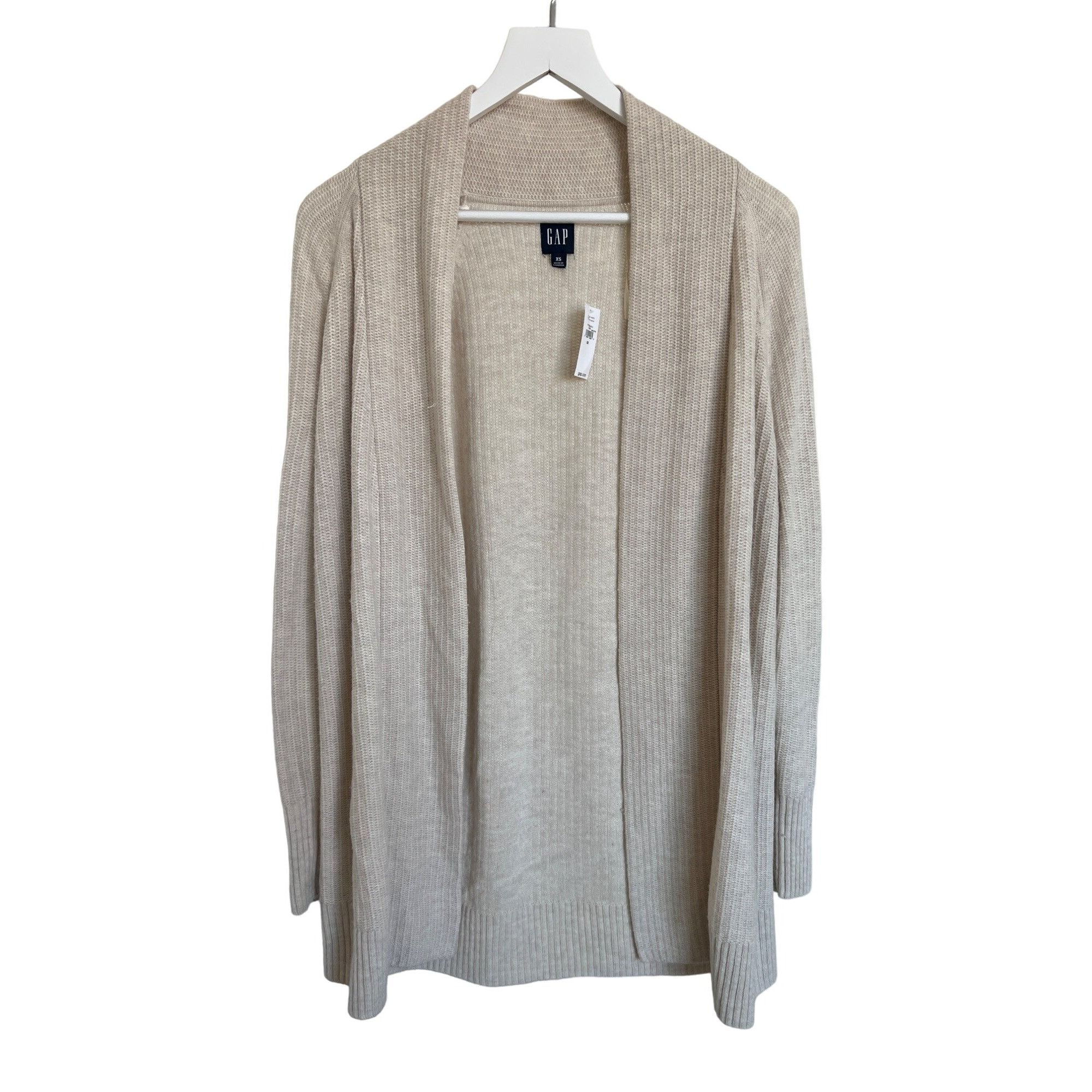 Gap Gap Oatmeal Open Front Soft Knit Cardigan Sweater Size XS / US 0-2 / IT 36-38 - 1 Thumbnail