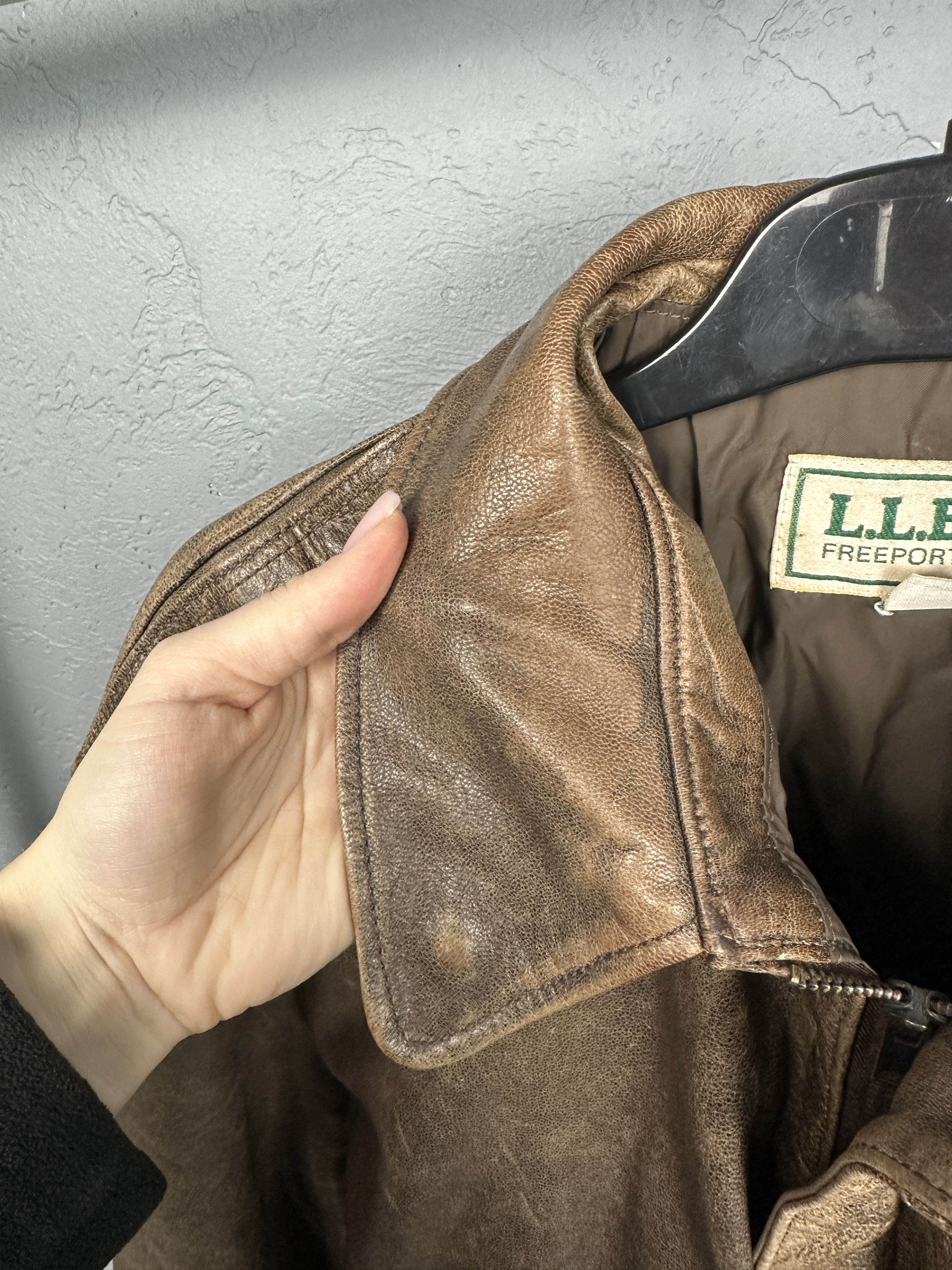 L.L. Bean L.L. Bean 90s Vintage Mens Goatskin Leather Flying Jacket Size US XL / EU 56 / 4 - 5 Thumbnail