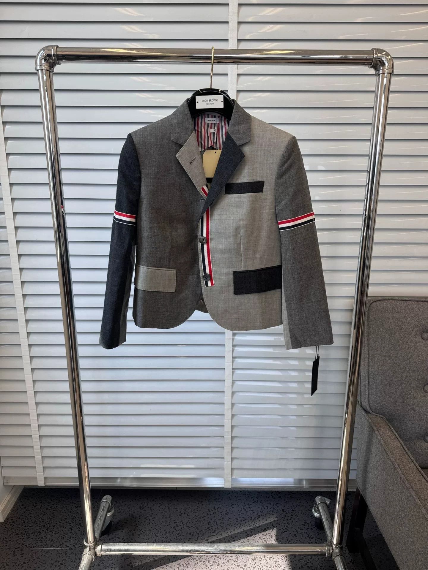 Thom Browne Thom Browne Women's Double Badge Colorblock Blazer Size M / US 6-8 / IT 42-44 - 1 Thumbnail