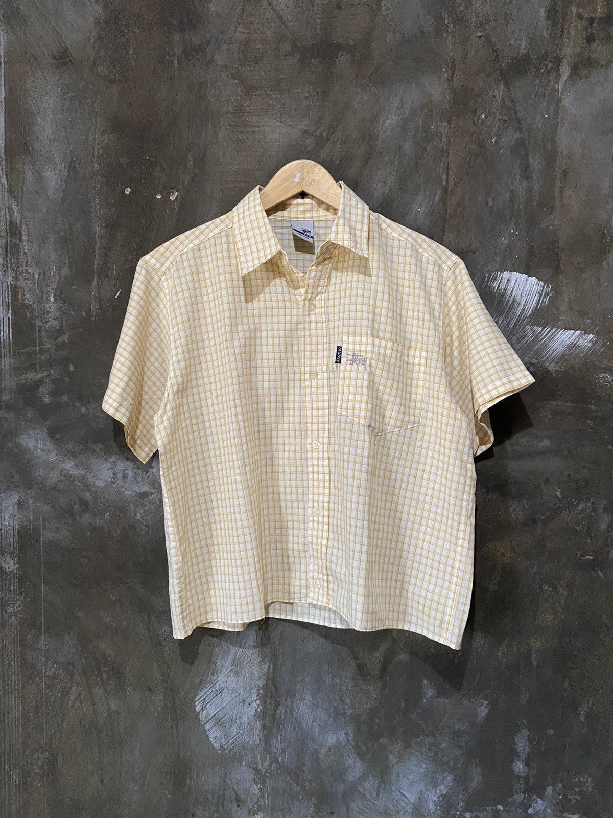 Vintage Stussy Boxy Cut Plaid Shirt