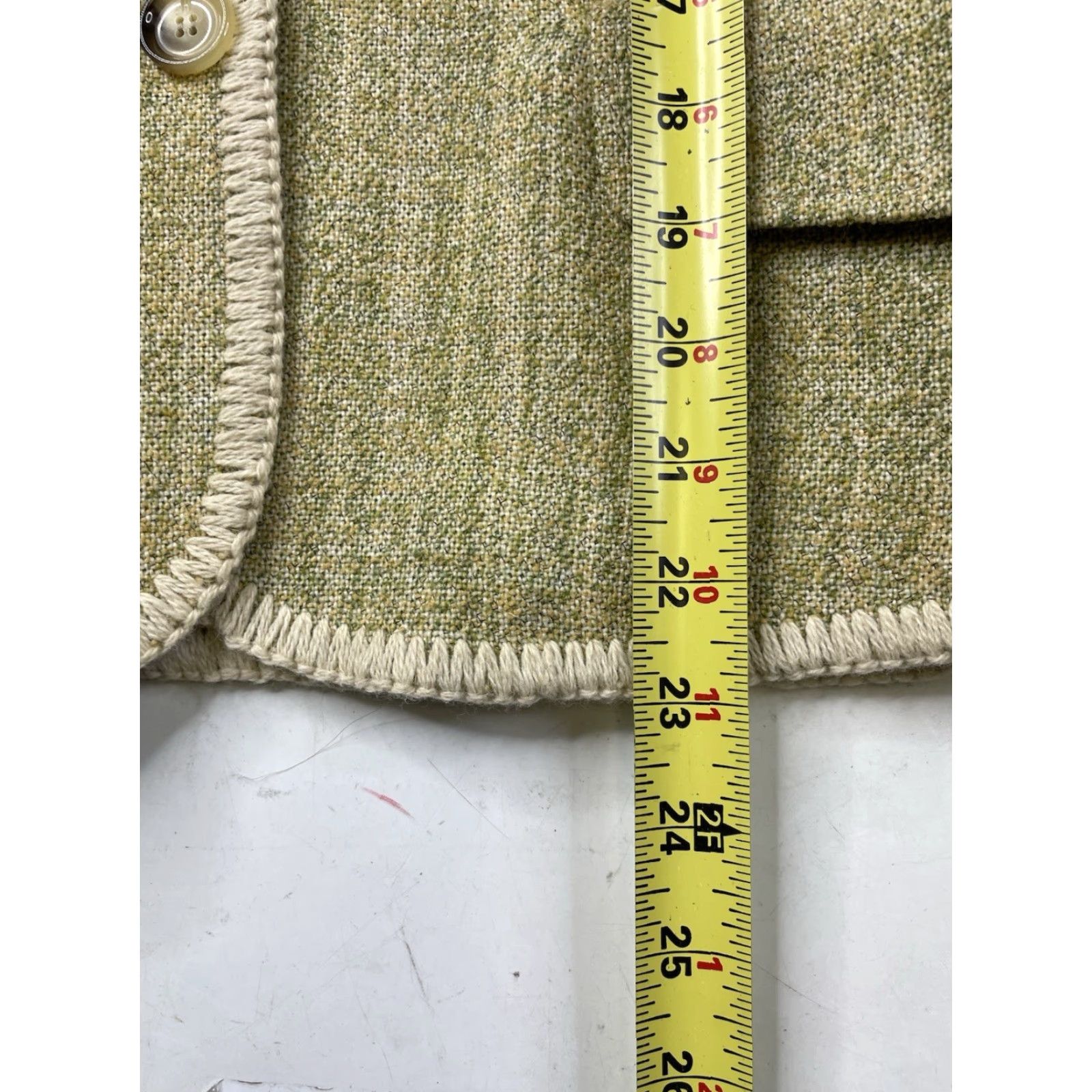 Missoni VINTAGE Missoni Blazer Women 6 Green Wool Blend Tweed Belted Classic Work Jacket Italy Women Size M / US 6-8 / IT 42-44 - 4 Thumbnail