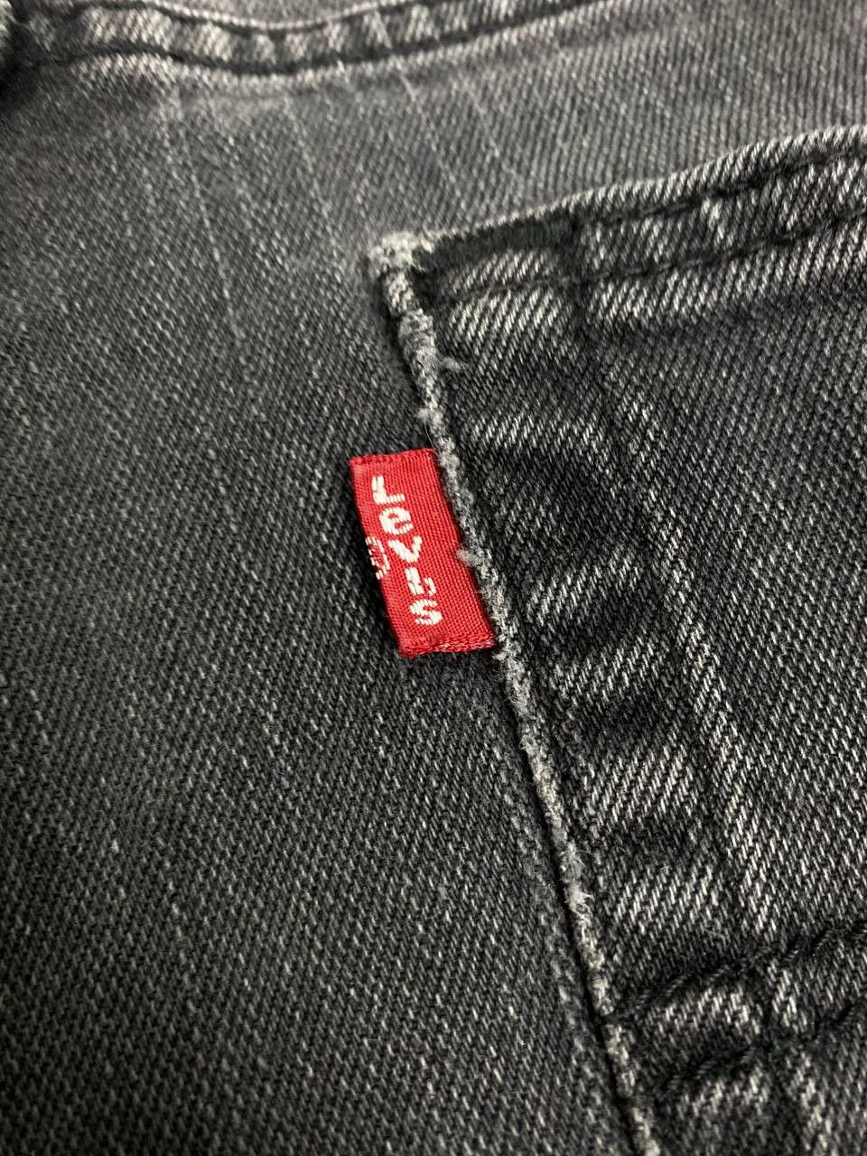 Levi's levis 514 faded black distressed denim Size US 34 / EU 50 - 4 Thumbnail