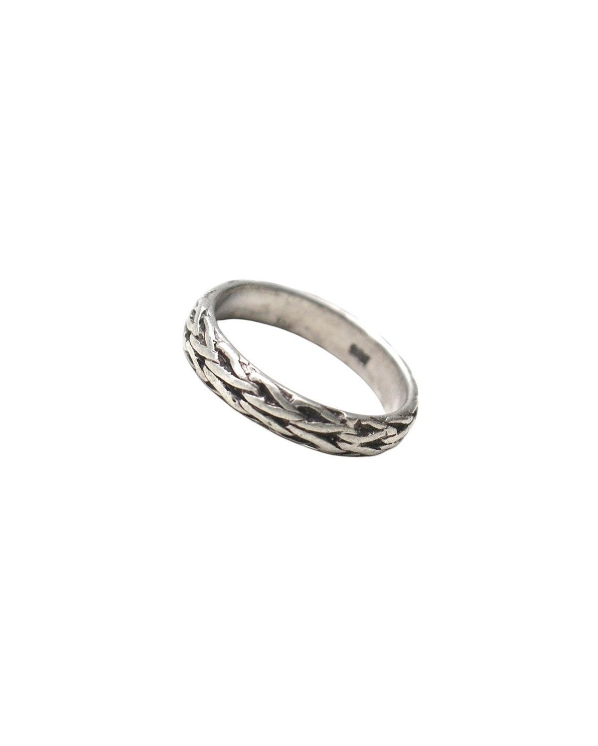 Vintage 2000S JAPANESE MADE 925 BRAIDED SILVER RING Size ONE SIZE - 2 Thumbnail