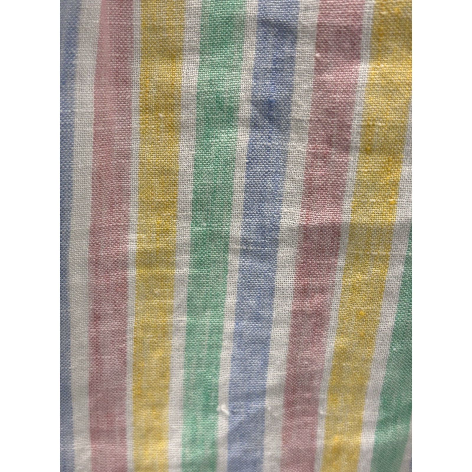 Talbots VINTAGE Talbots Blouse Shirt 2X Plus Sleeveless Linen Striped Pastel Split Neck Womens Size XXL / US 16-18 / IT 52-54 - 6 Thumbnail