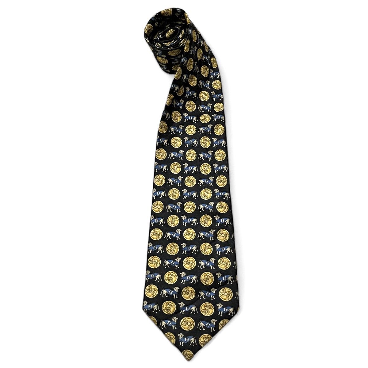 Fendi 🔥COOL🔥Fendi Silk Tie Full Print Dog Size ONE SIZE - 2 Thumbnail