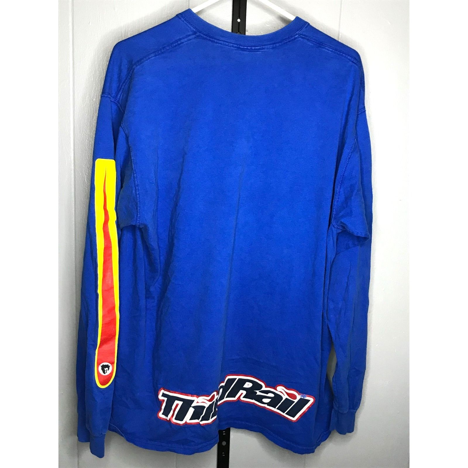 Vintage Vintage 90s Third Rail Skateboards Devil Grunge Long T-Shirt Size US XL / EU 56 / 4 - 2 Thumbnail
