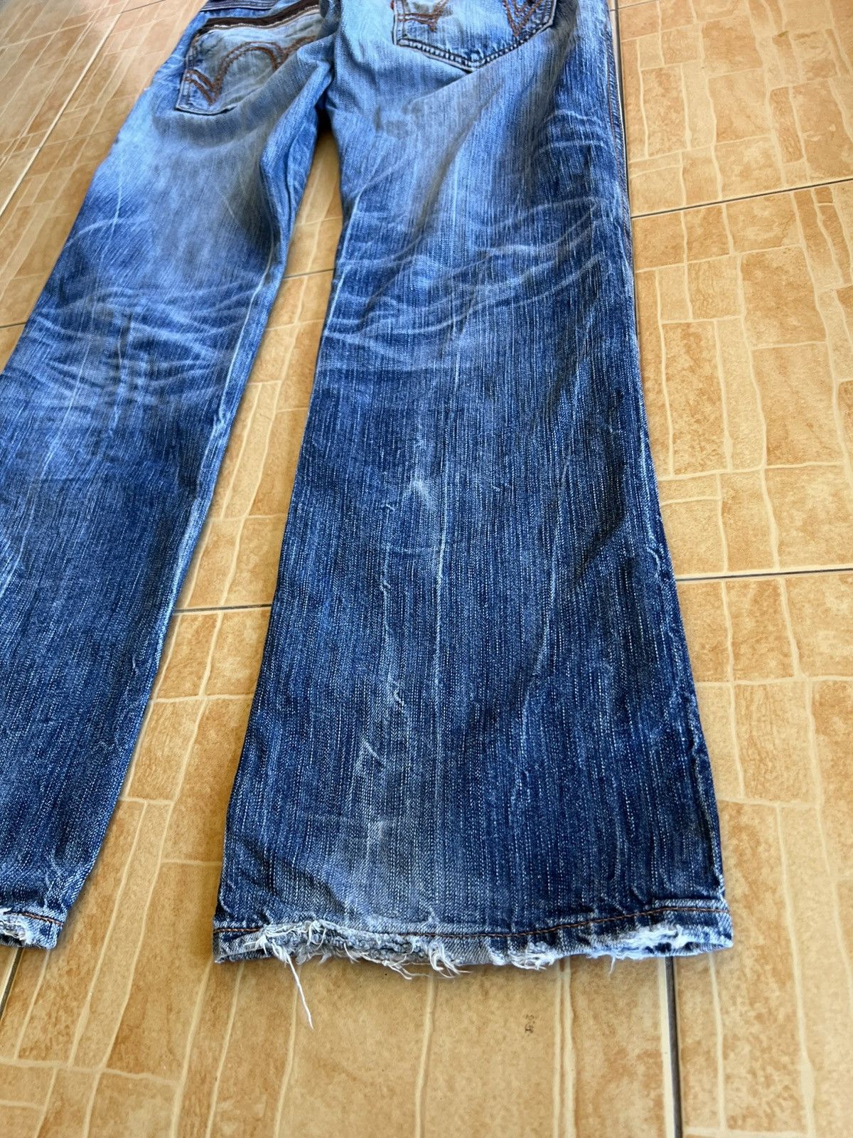 Edwin Vintage Edwin 503 Flare Mud Wash Jean Size US 31 - 8 Thumbnail