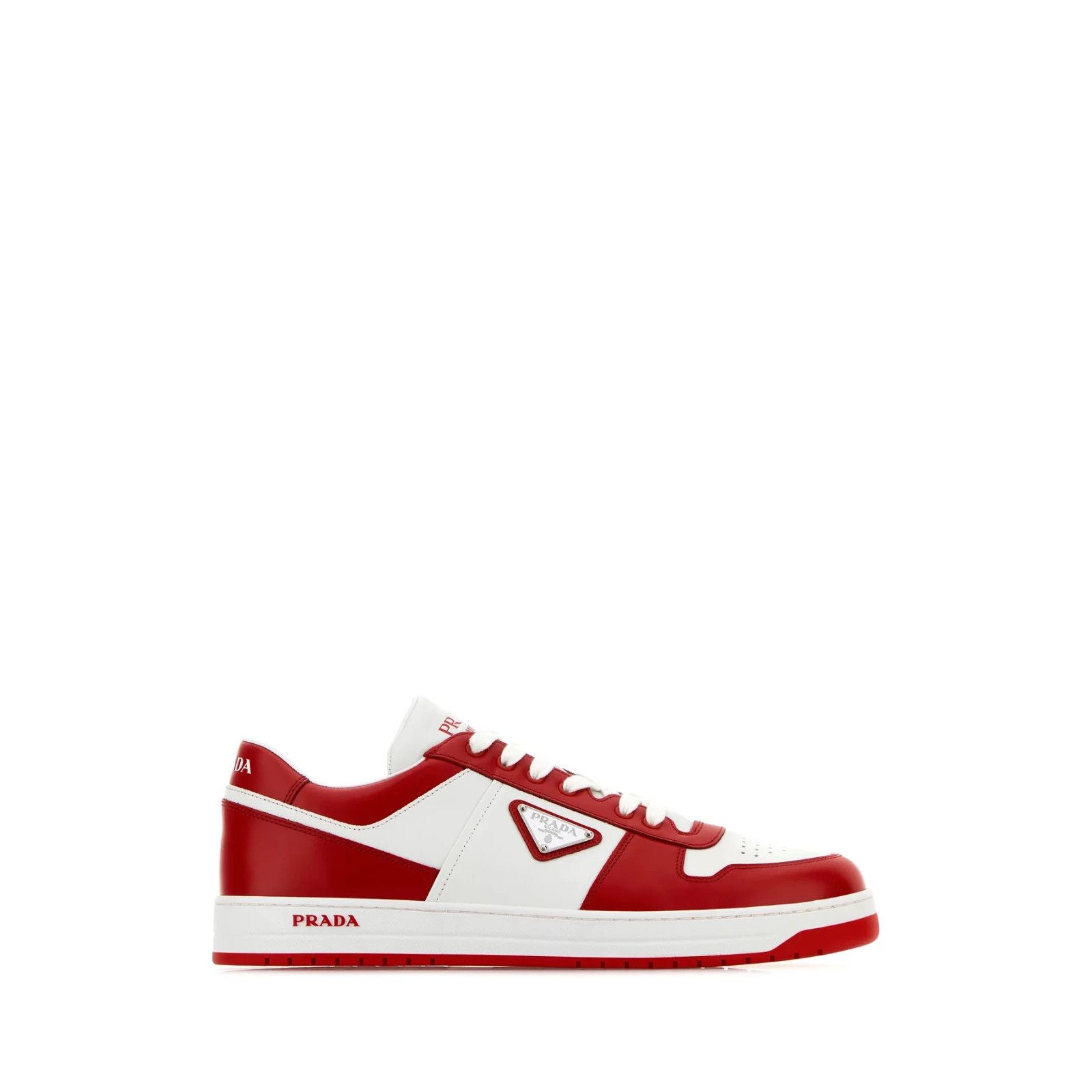 PRADA Downtown Two-Tone Leather Sneakers New And Authentic (