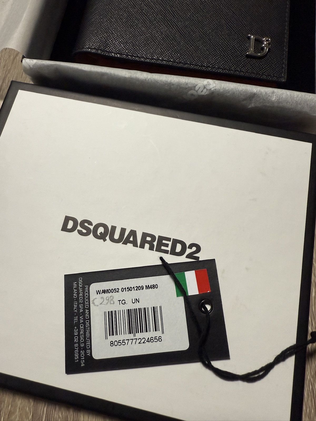 Dsquared2 Dsquared2 Saffiano Leather Bifold Wallet Size ONE SIZE - 4 Thumbnail