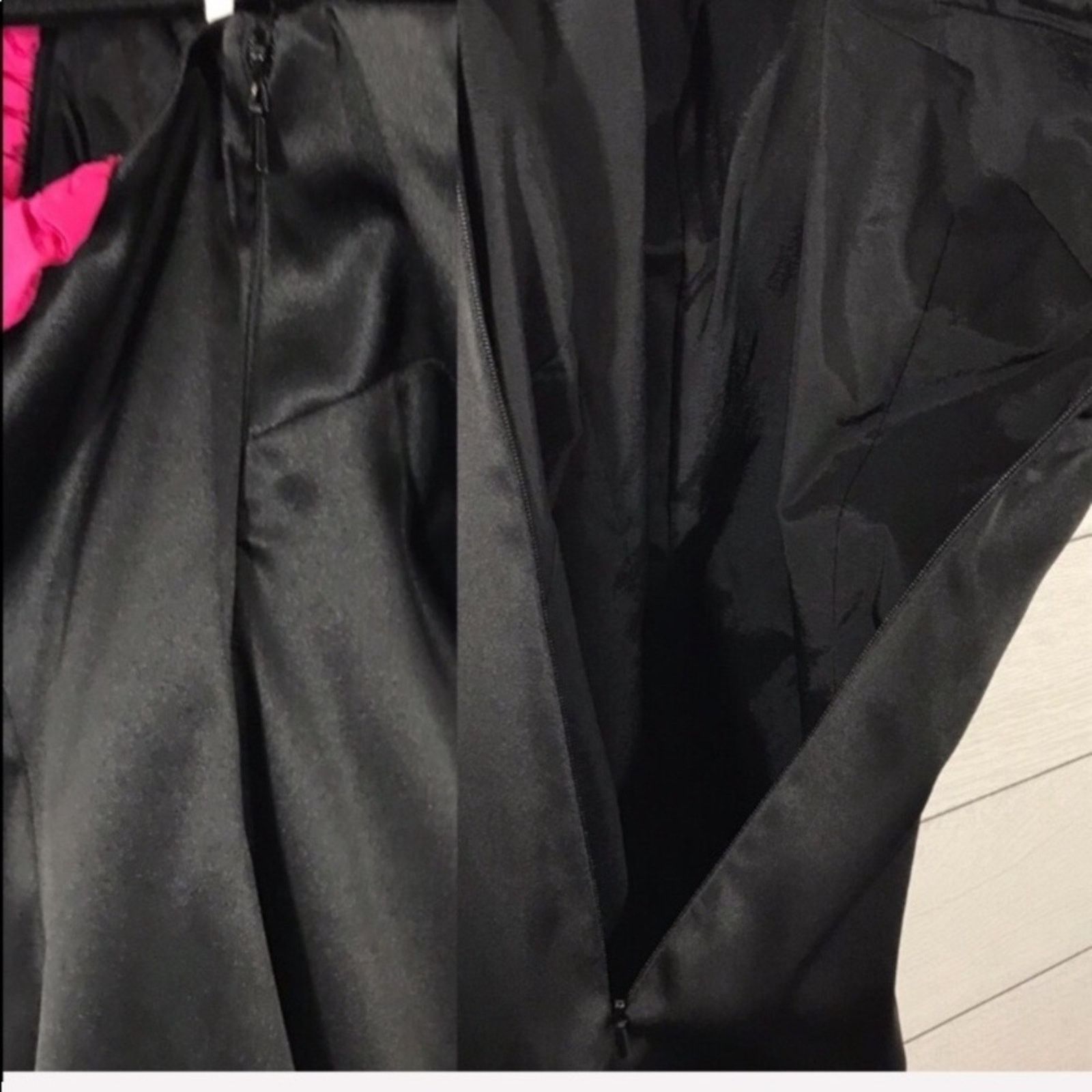 Other Aidan Mattox Ruffled One Shoulder Black & Pink Mini Dress Size XS / US 0-2 / IT 36-38 - 8 Thumbnail
