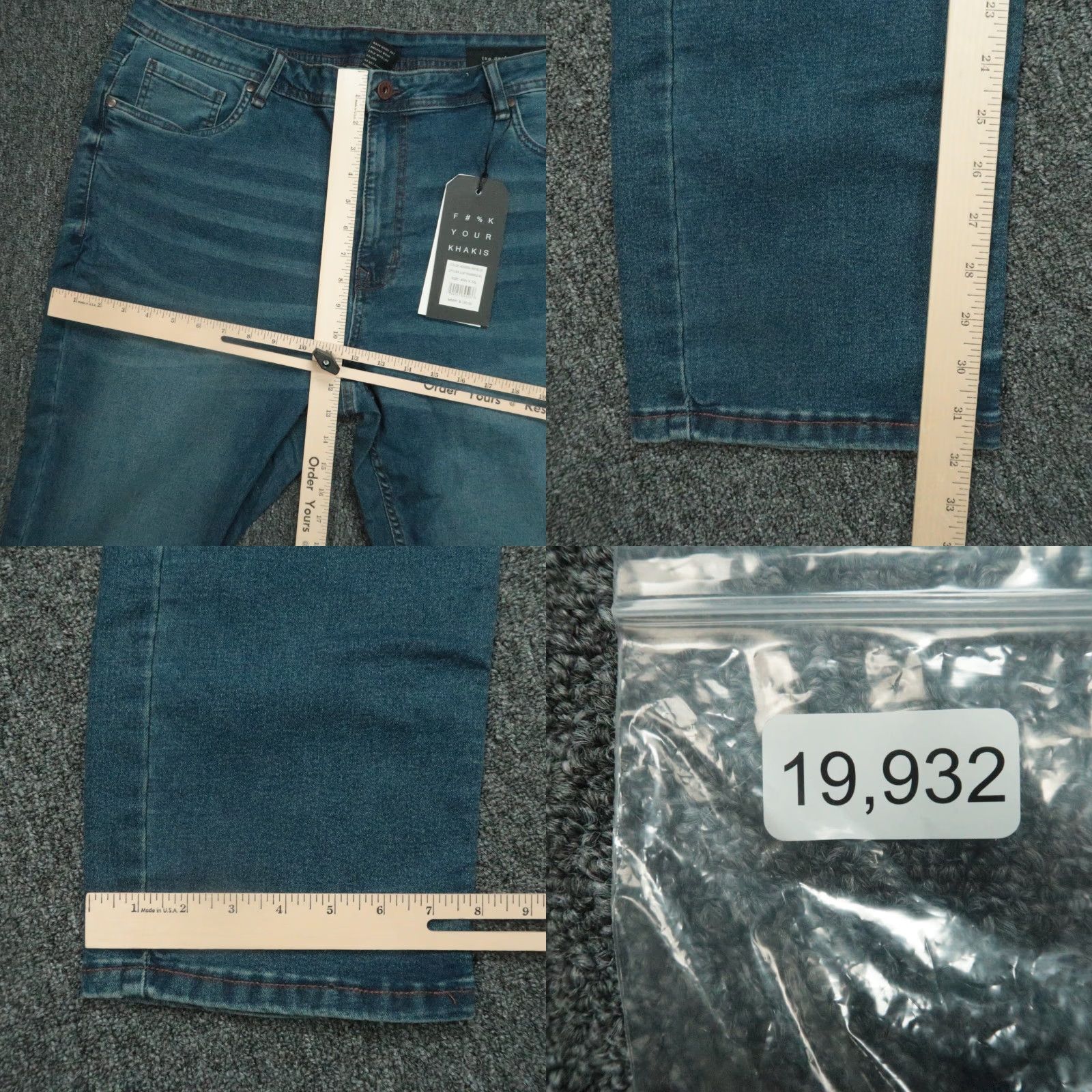 Vintage The Perfect Jean Jeans Men 40x32 Blue Slim 5-Pocket Medium Wash Whiskered NWT Vintage No Size US 40 / EU 56 - 8 Thumbnail