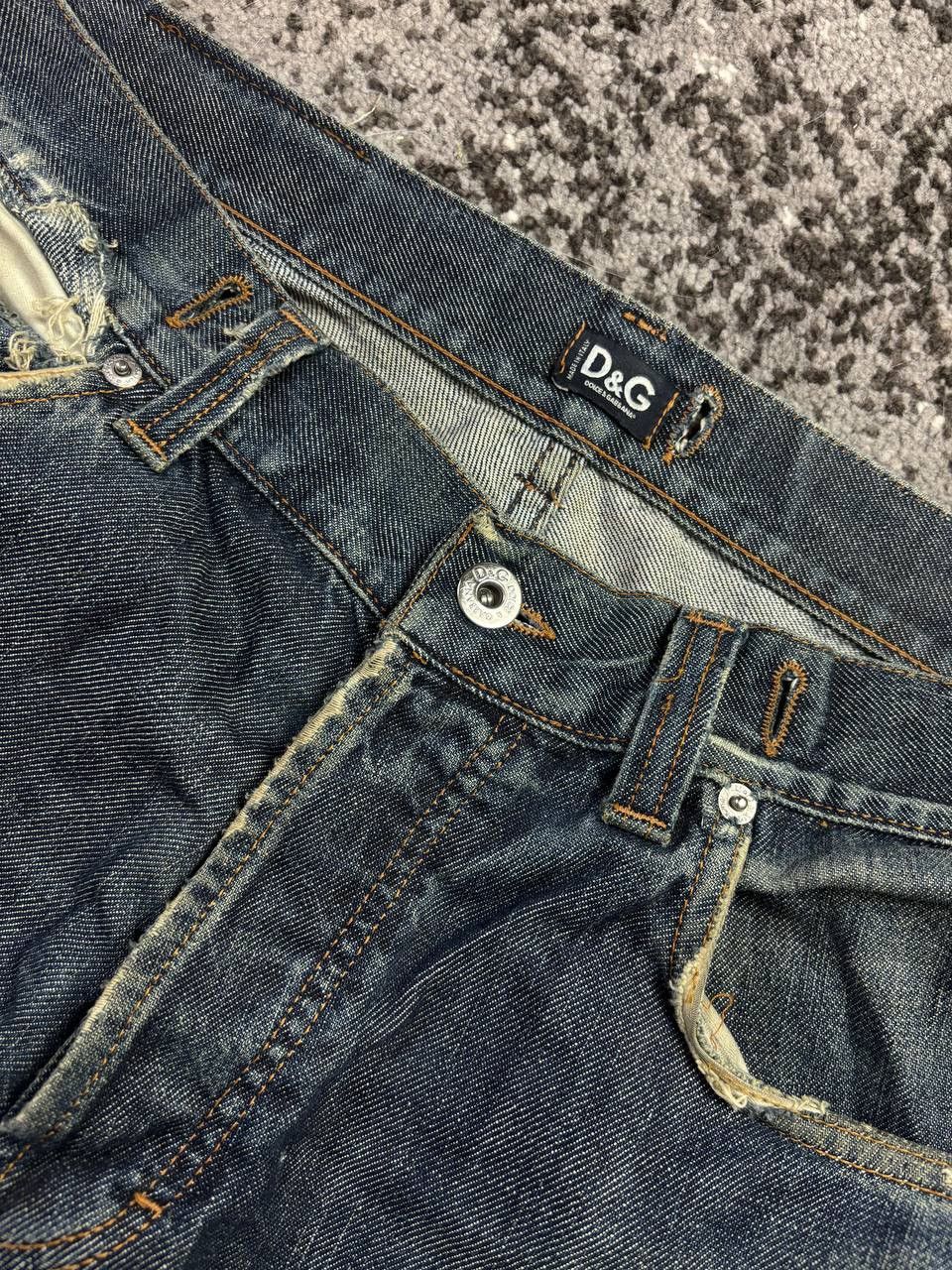 Dolce & Gabbana × Vintage Vintage Y2K Dolce & Gabbana Denim Distressed Faded Patch Pan Size US 32 / EU 48 - 3 Thumbnail