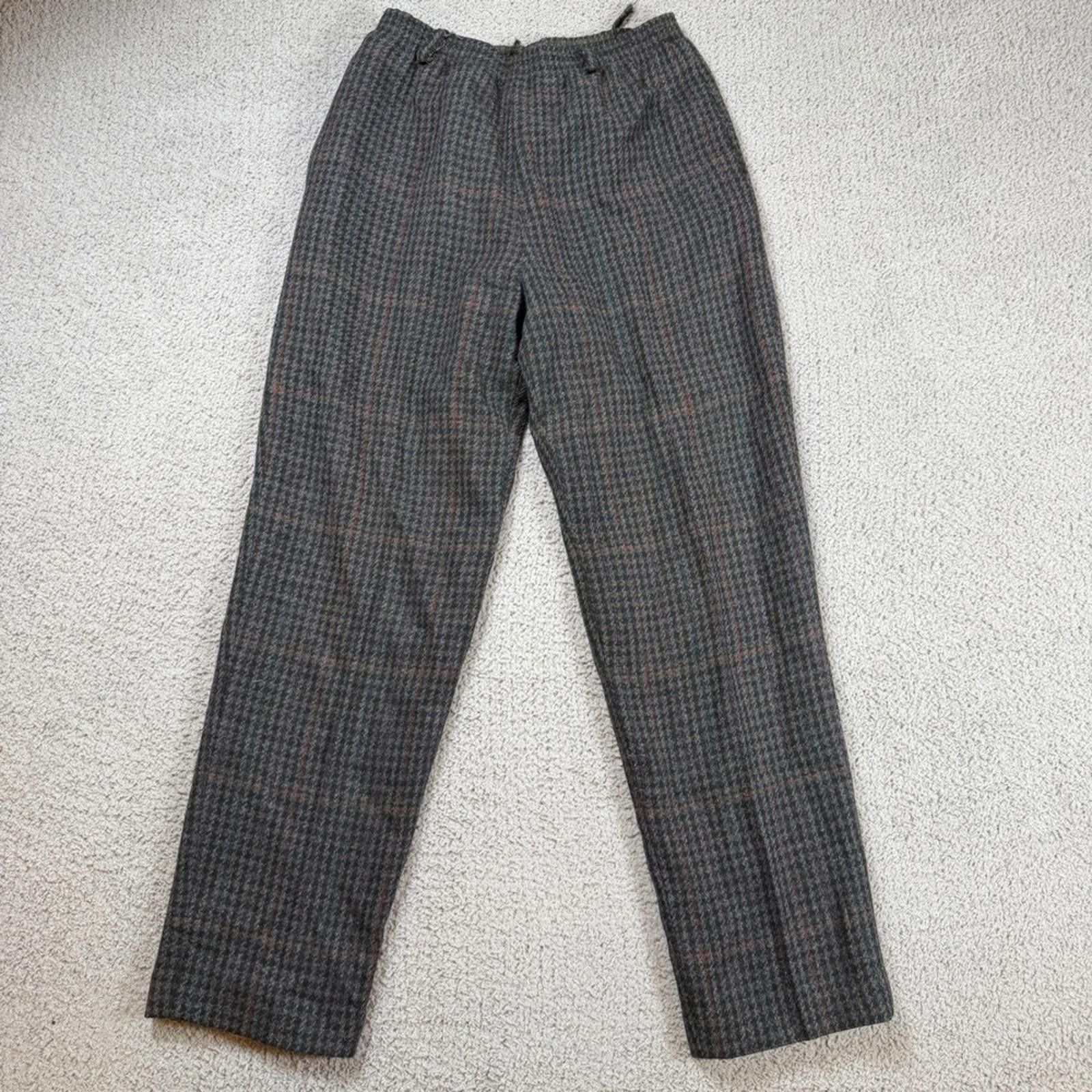Other Vintage 70's Barclay Square 100% Wool Houndstooth Trousers Size 34R - 1 Thumbnail