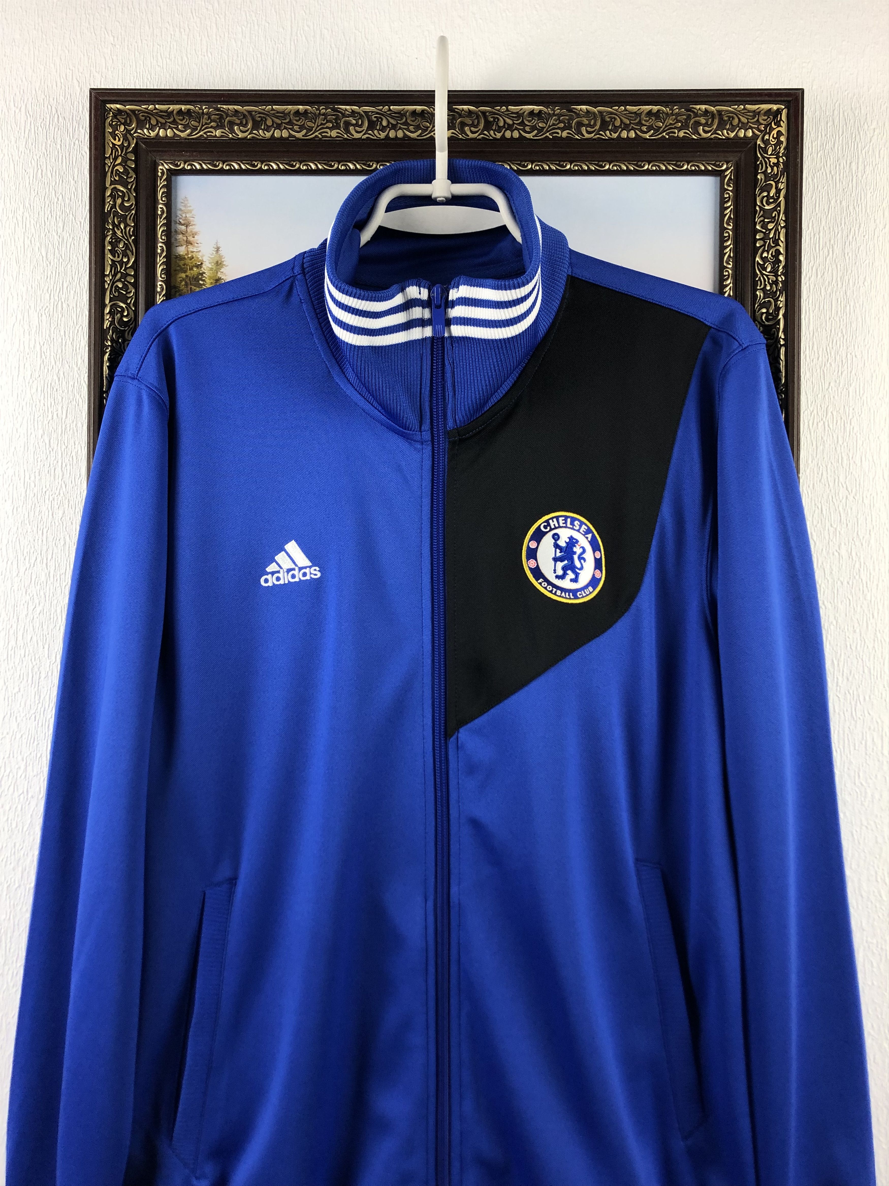 Adidas Vintage Adidas Chelsea Football Jacket Soccer Track Top Zip Size US M / EU 48-50 / 2 - 2 Thumbnail