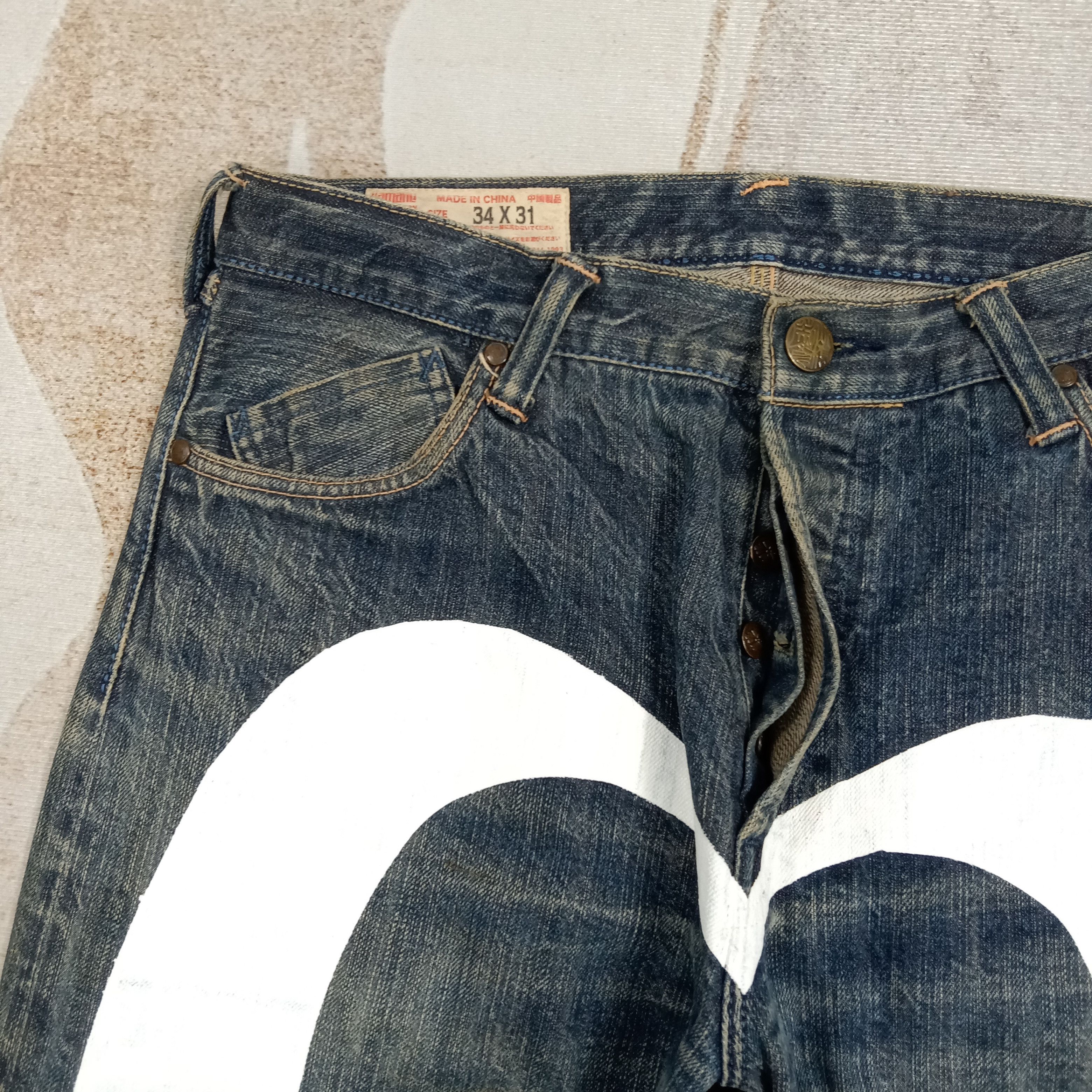 Evisu Evisu Japanese Selvedge Daicock Custom Denim Jeans C272N30 Size US 33 - 3 Thumbnail