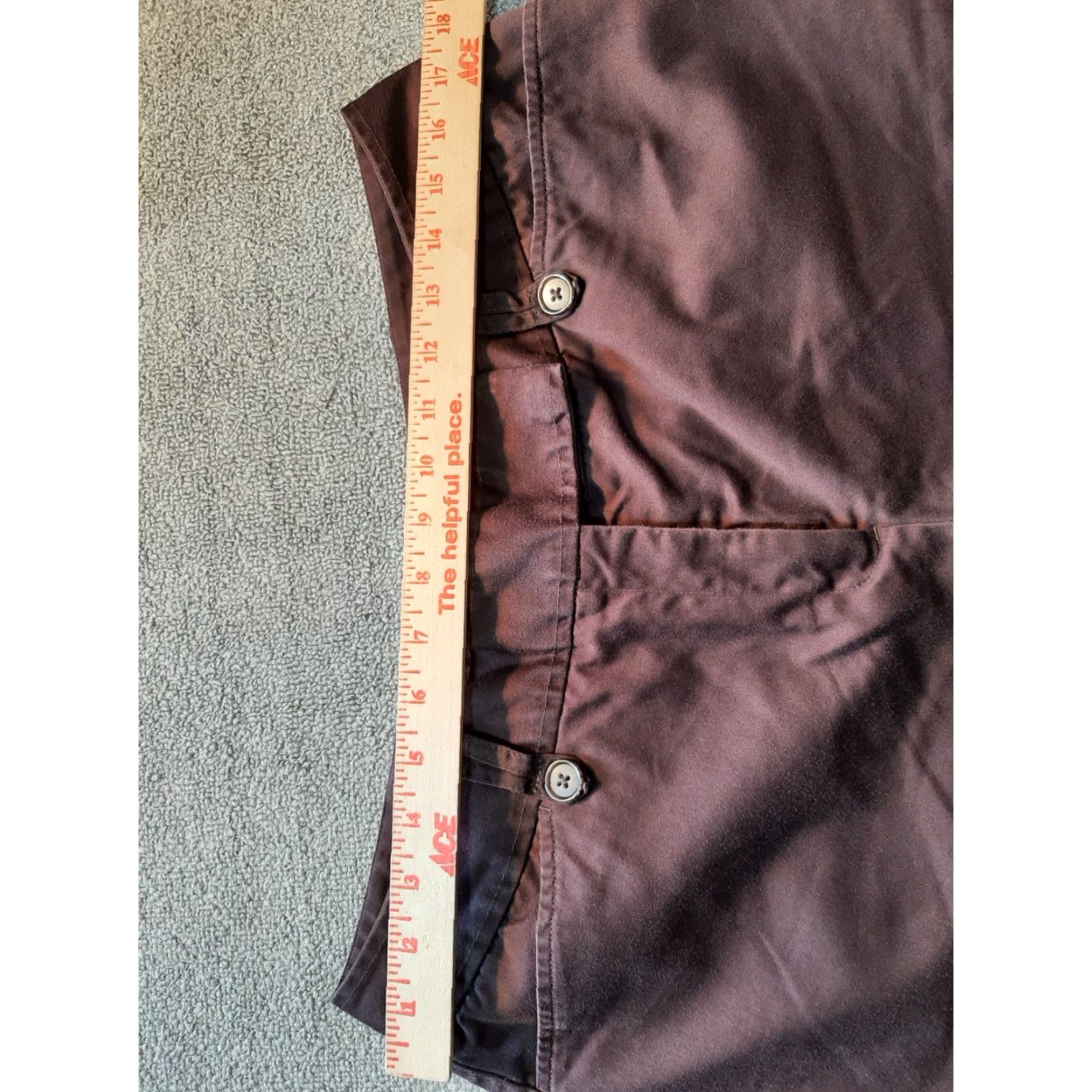 Worthington Worthington Shorts Womens 14 Brown Modern Fit Chino Flat Front Pockets Stretch Regular 14 Brown Women Size 36" / US 14 / IT 50 - 3 Thumbnail