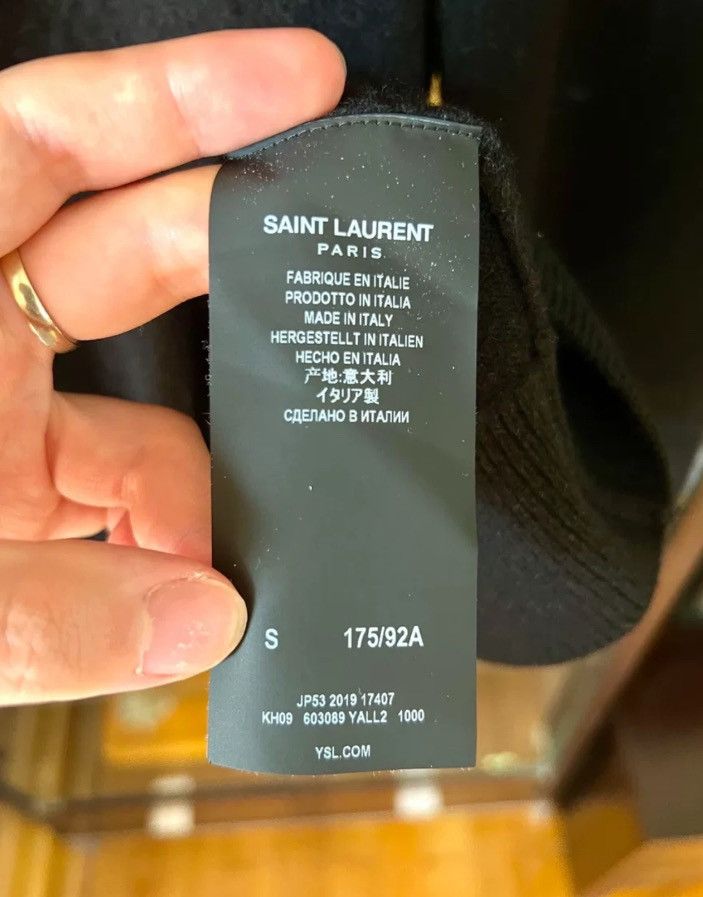 Saint Laurent Paris × Yves Saint Laurent Saint Laurent 21fw Black Cashmere Sweater2410-Nextarrow Size US S / EU 44-46 / 1 - 4 Thumbnail