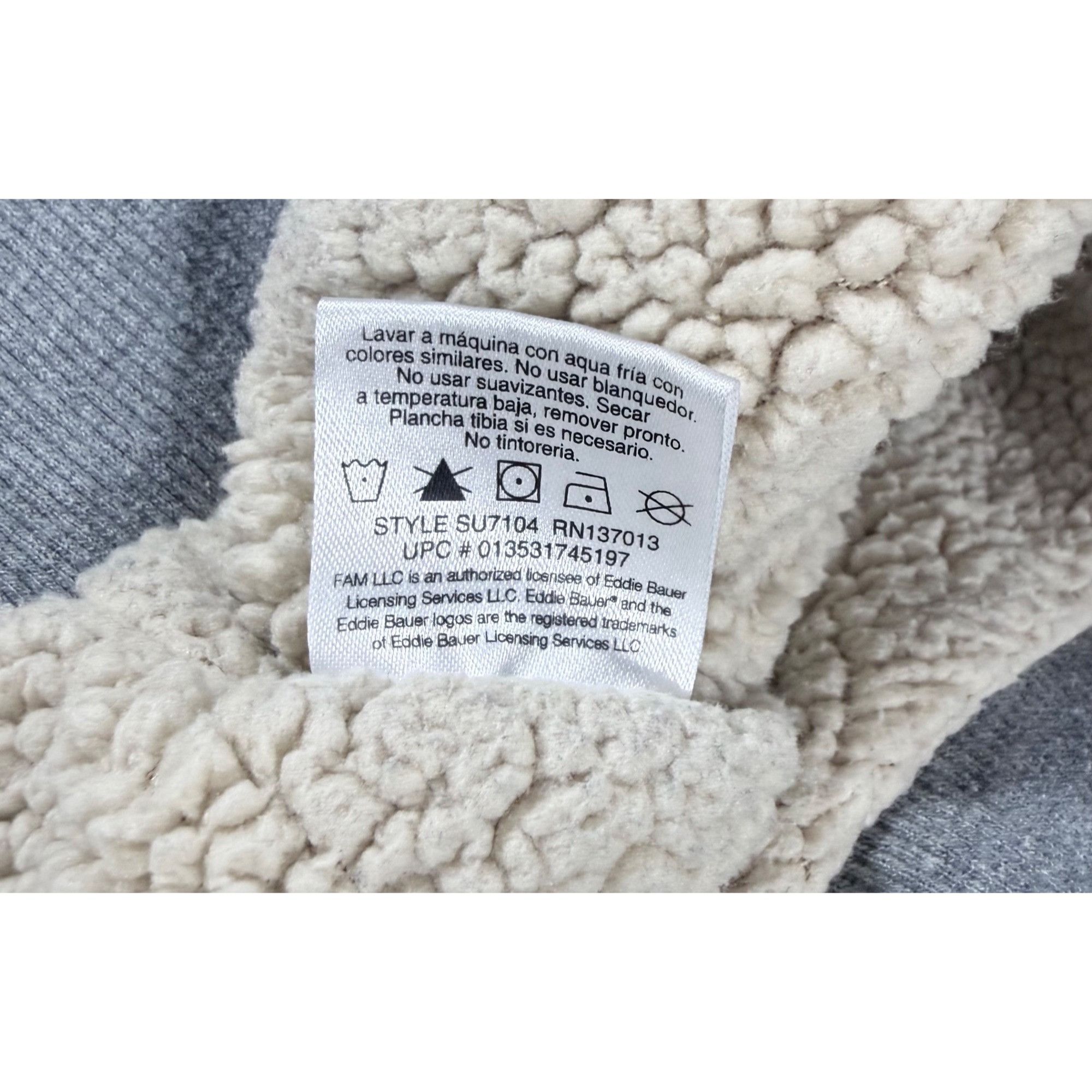 Other Eddie Bauer XL Gray Full-Zip Jacket Sherpa-Lined Cotton Blen Size US XL / EU 56 / 4 - 6 Thumbnail