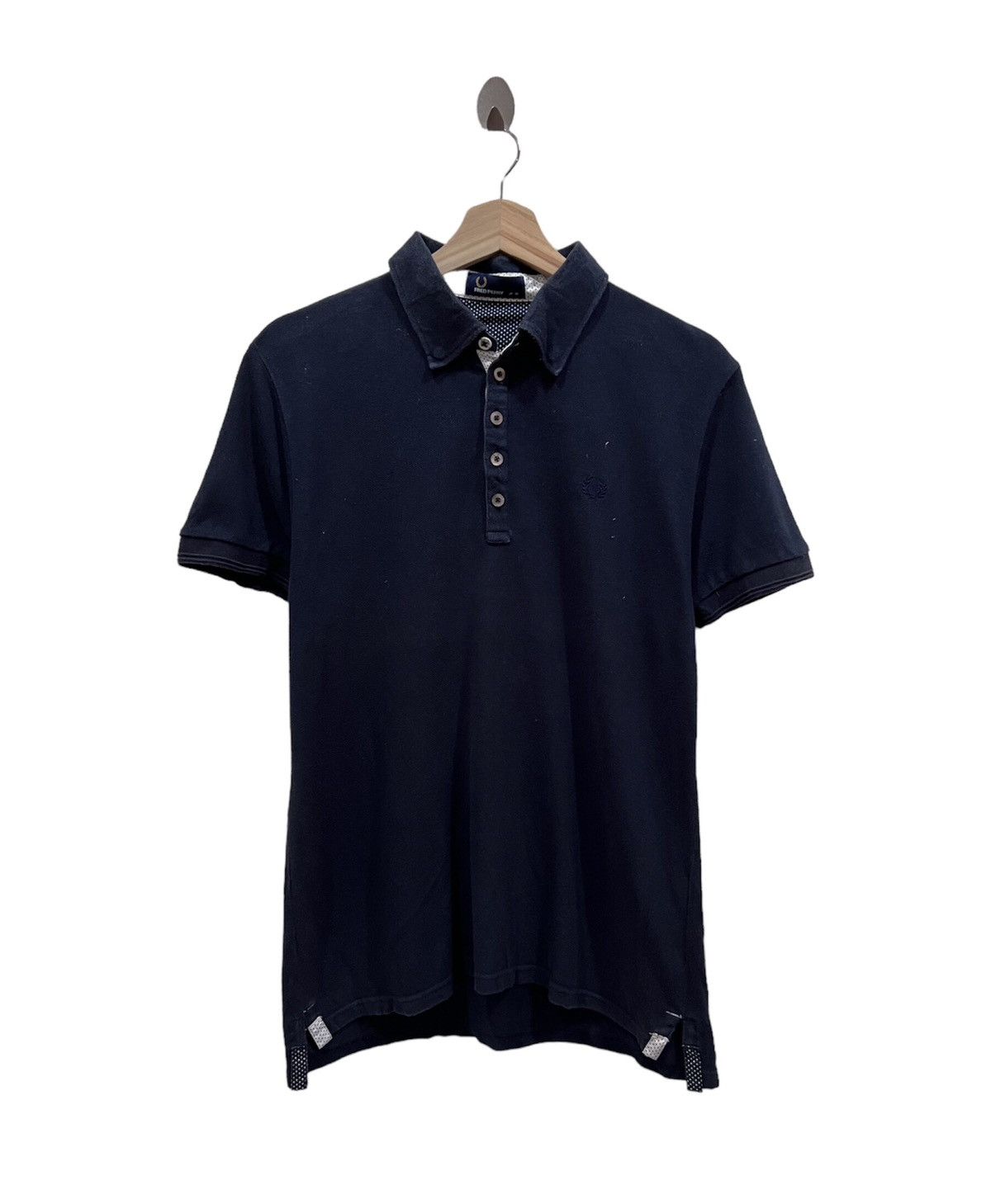 image of Fred Perry Polo Tshirt in Blue Black, Men's (Size Small)