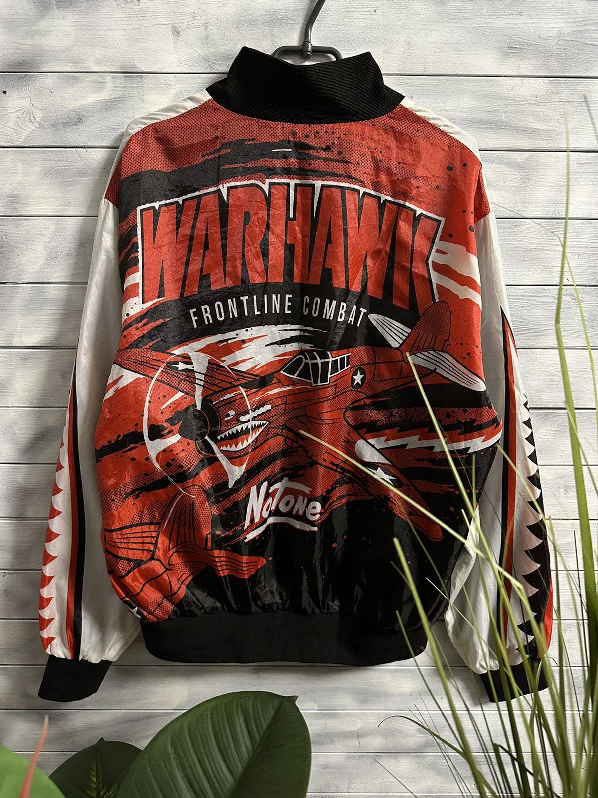 Japanese Brand Rare Vintage Bomber Warhawk Frontline Combat Notone USA Size US XL / EU 56 / 4 - 1 Thumbnail