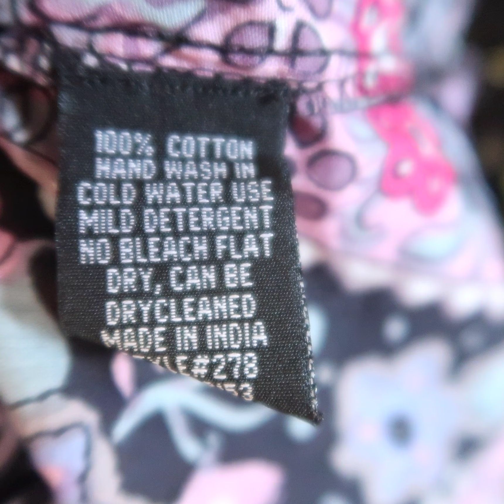 Vintage Chaudry KC Purple and Black Floral Cotton Midi Peasant Skirt S Size 28" / US 6 / IT 42 - 7 Thumbnail