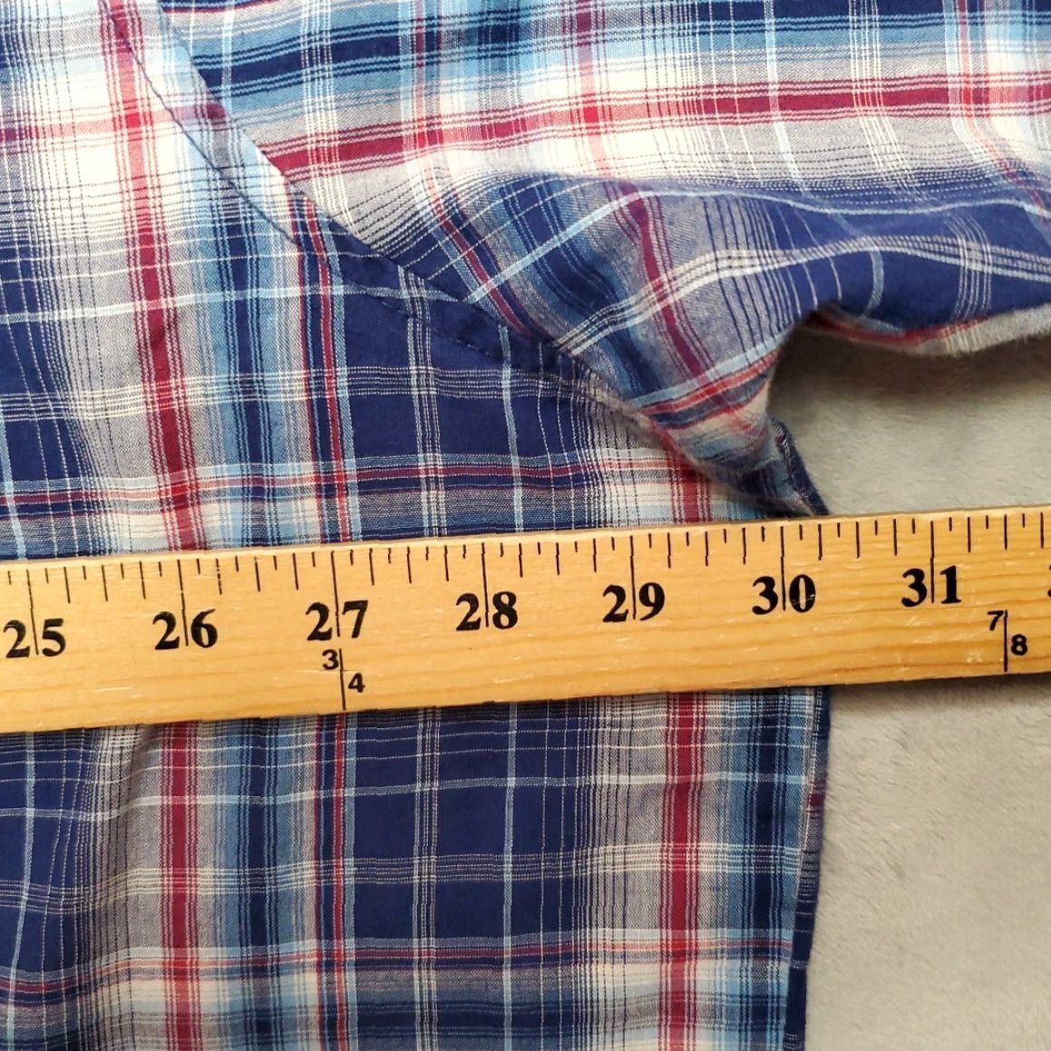 Wrangler Wrangler Shirt Men XXXL Blue Plaid Western Pearl Snap Cowboy Casual Short Sleeve Size US XXL / EU 58 / 5 - 7 Thumbnail