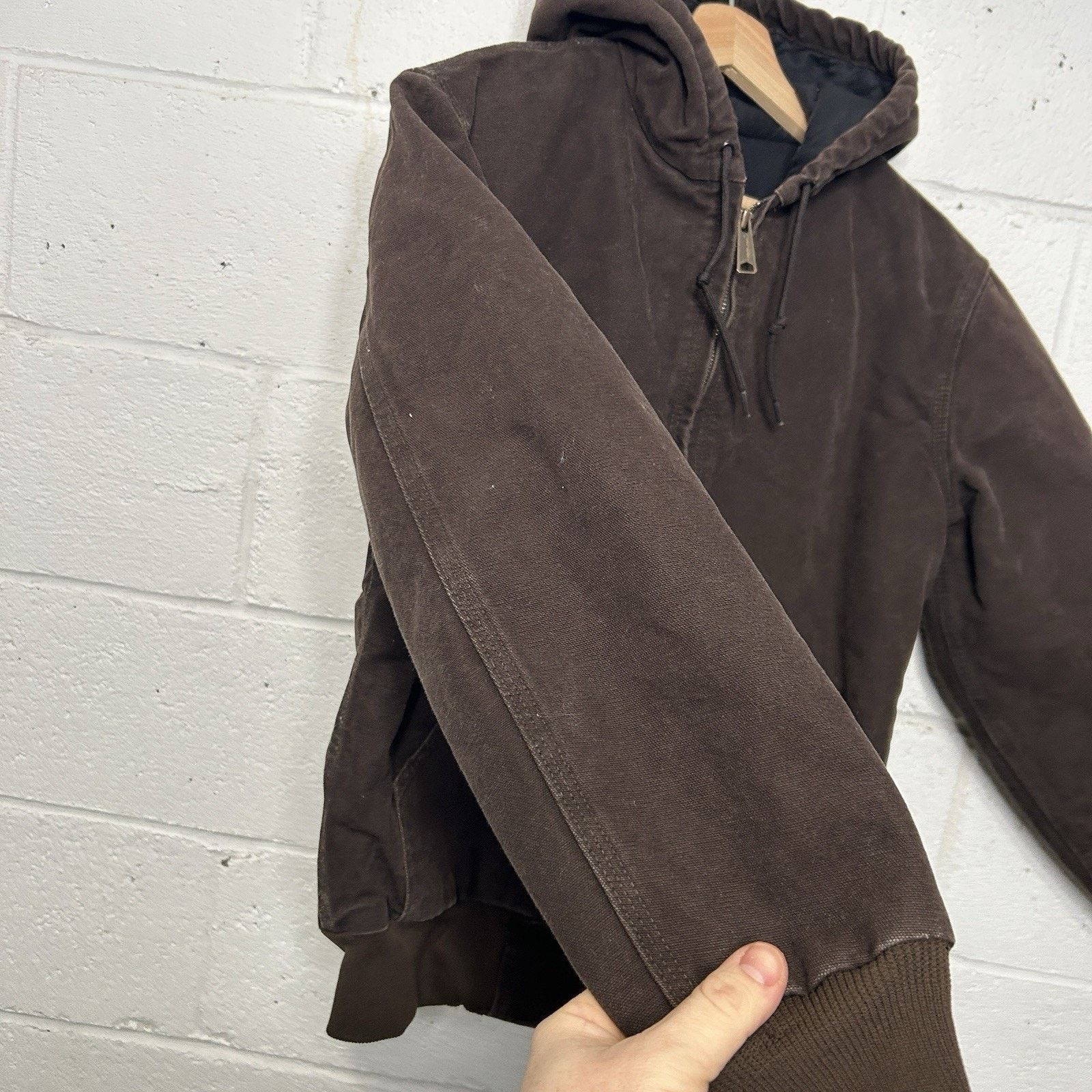Carhartt Y2K Carhartt Quilted Hooded Active Jacket “Dark Brown” WJ130 Size XS / US 0-2 / IT 36-38 - 10 Thumbnail