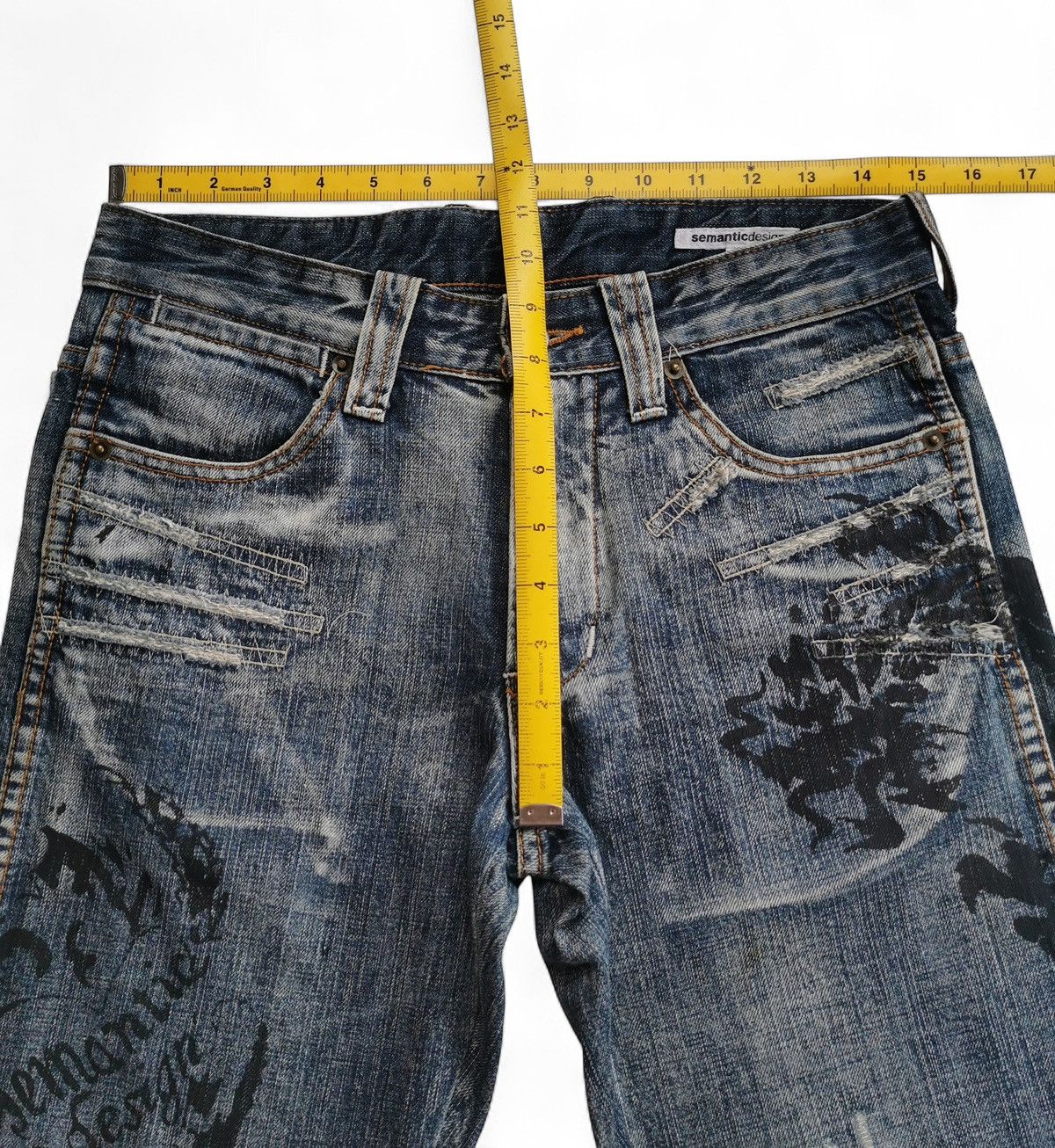 semanticdesign Semantic Design, Tribal Tattoo Printed Jeans Size US 30 / EU 46 - 12 Thumbnail