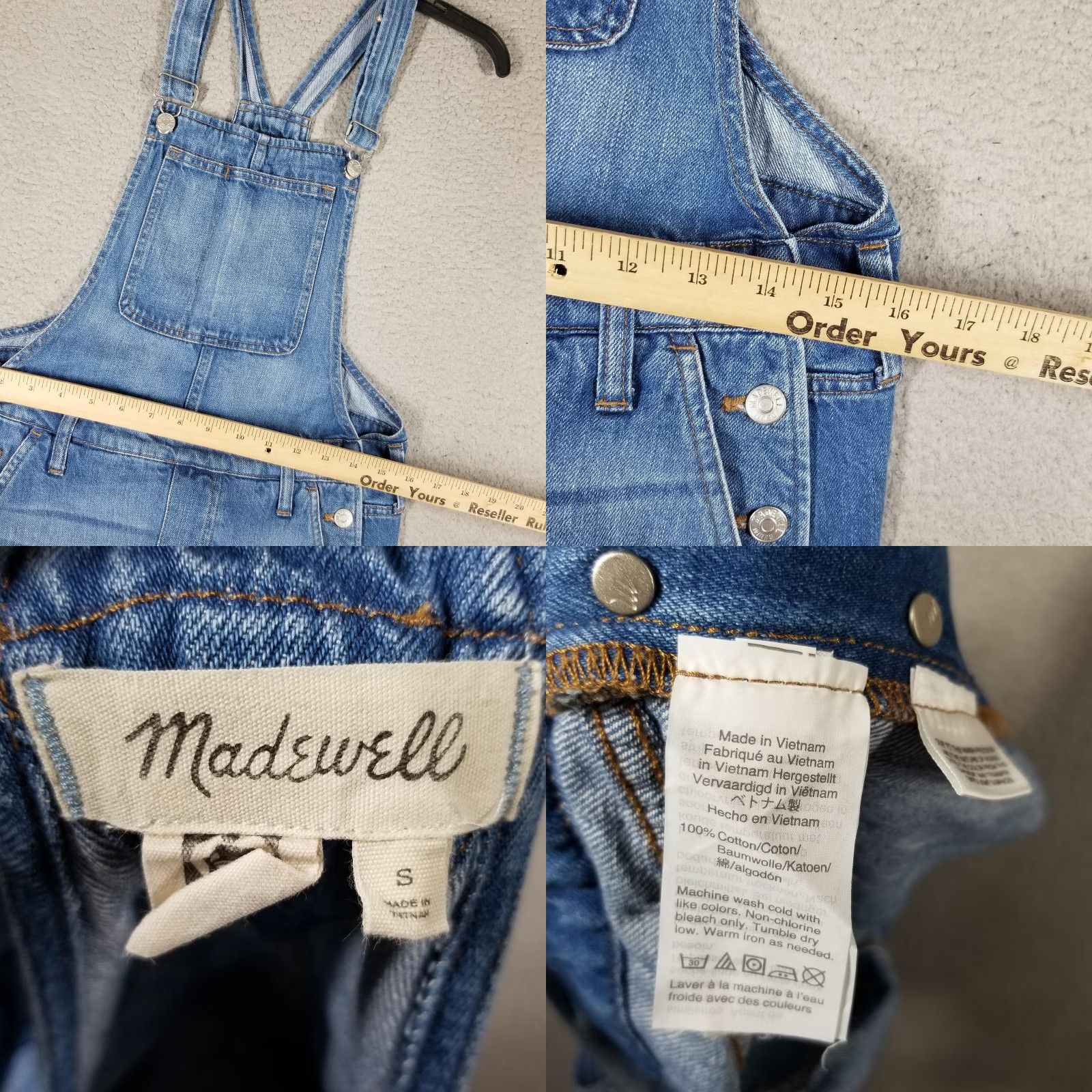 Madewell Madewell Denim Short Overalls Womens Small Blue Jean Shorts Casual Overall Size 28" / US 6 / IT 42 - 8 Thumbnail