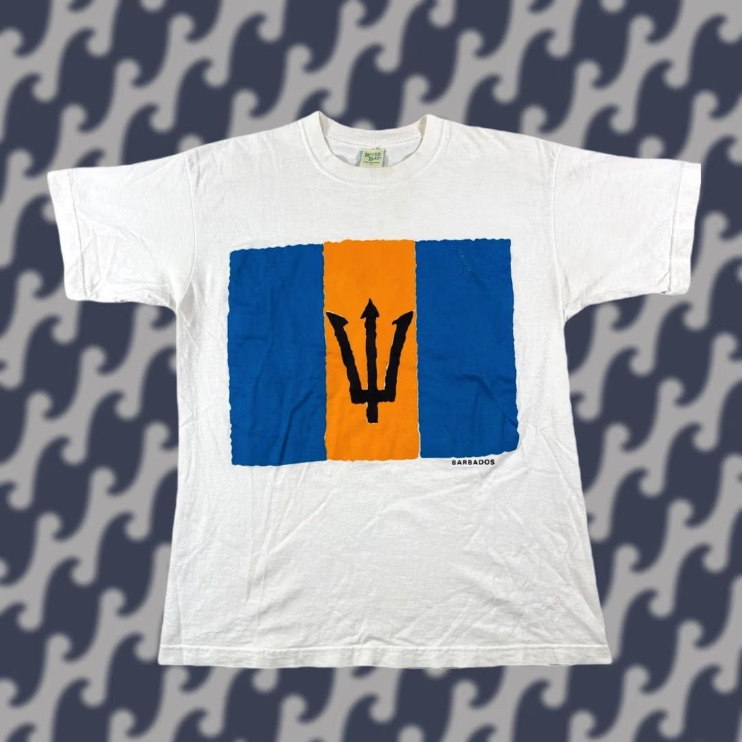 Vintage VINTAGE Barbados Flag Short Sleeve Shirt White River Bay 90s Adult Small Men S White Sports USA Reg Size US S / EU 44-46 / 1 - 1 Thumbnail