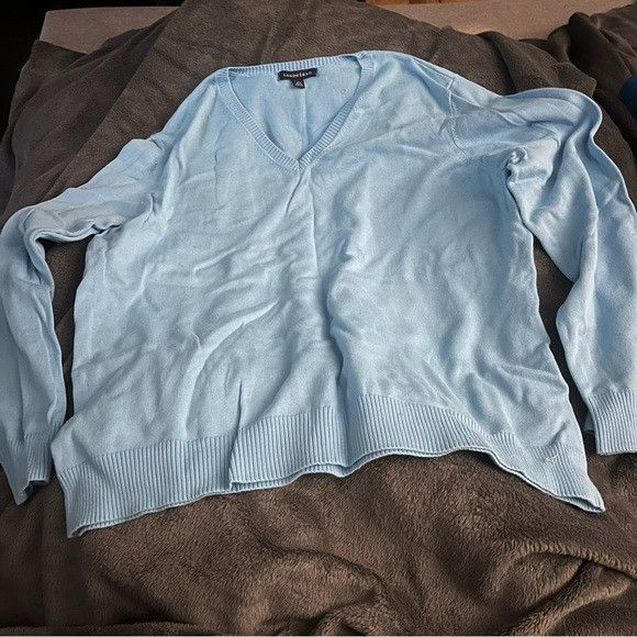 Lands' End Lands End women’s Vneck Sweater ribbed hem size xl Size XL / US 12-14 / IT 48-50 - 1 Thumbnail