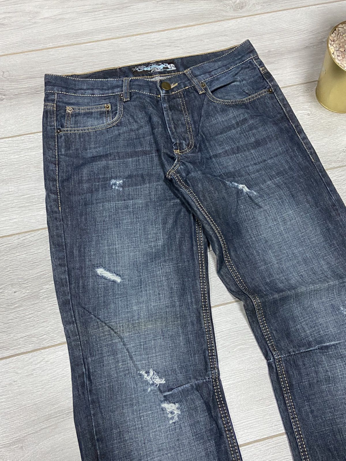 Ed Hardy Ed Hardy skull 💀 eagle big embro logo print vintage jeans Size US 32 / EU 48 - 5 Thumbnail