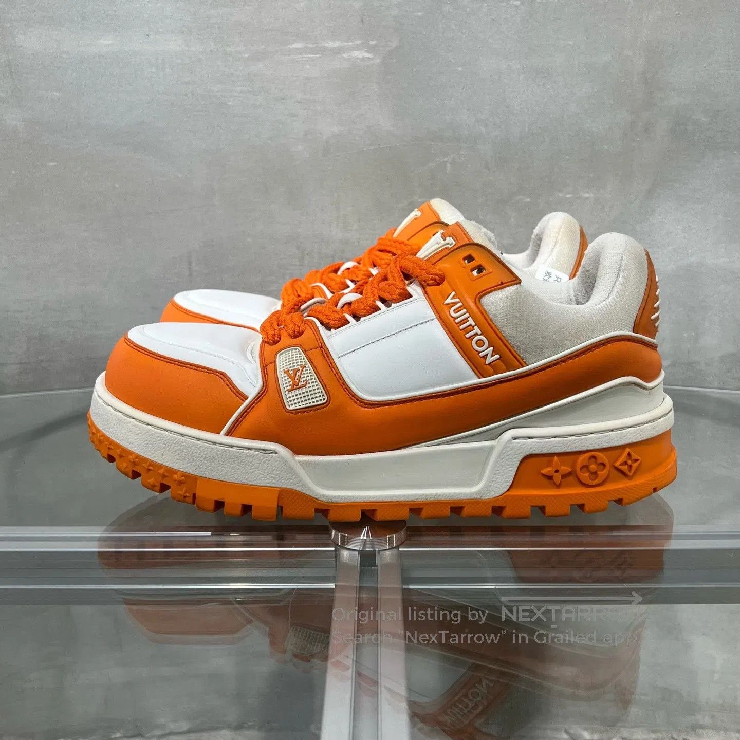 Louis Vuitton Louis Vuitton Rainer White Orange Fat Ding shoes Size US 9 / EU 42 - 3 Thumbnail