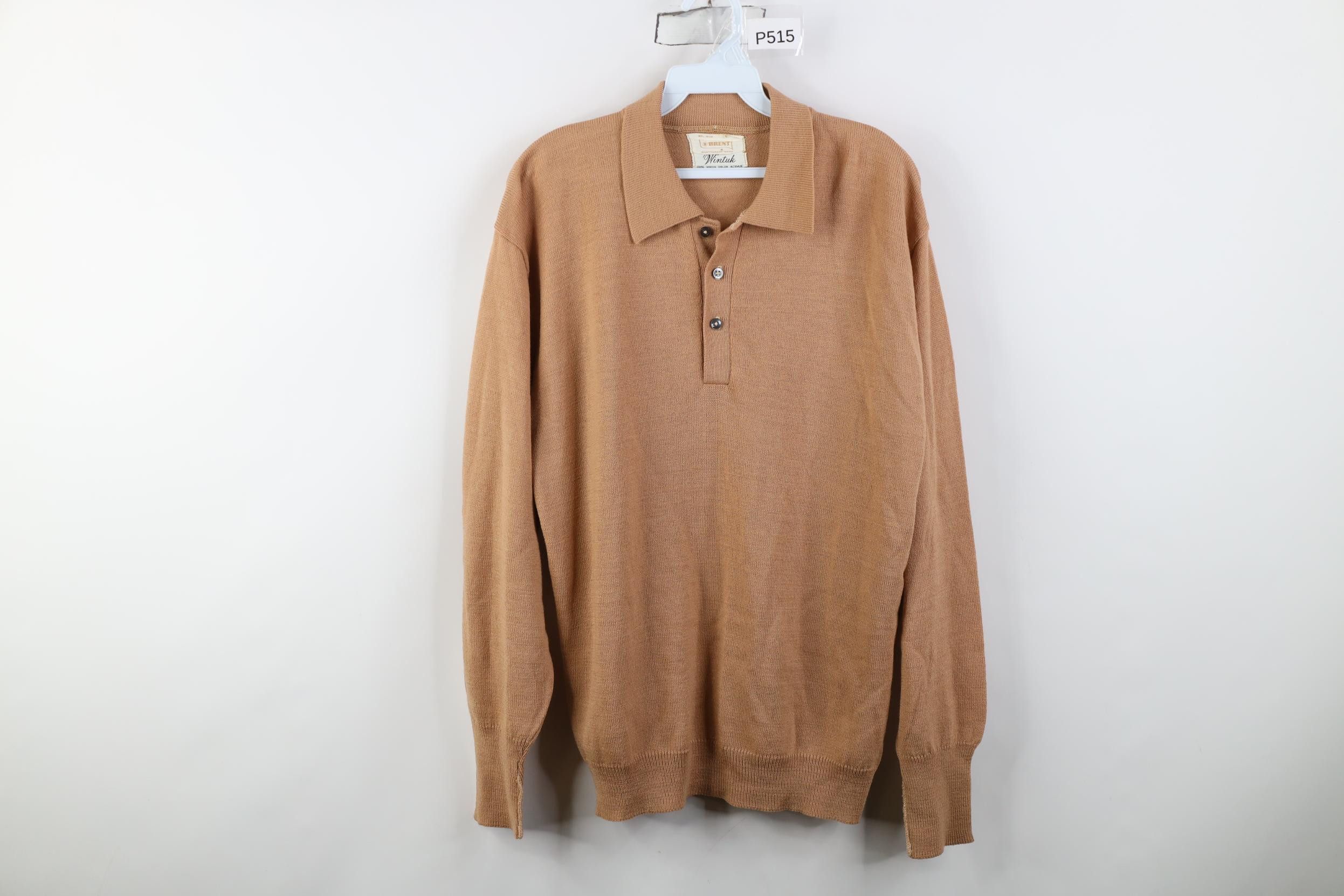 Vintage Vintage 60s Streetwear Knit Collared Long Sleeve Polo USA Size US L / EU 52-54 / 3 - 1 Thumbnail